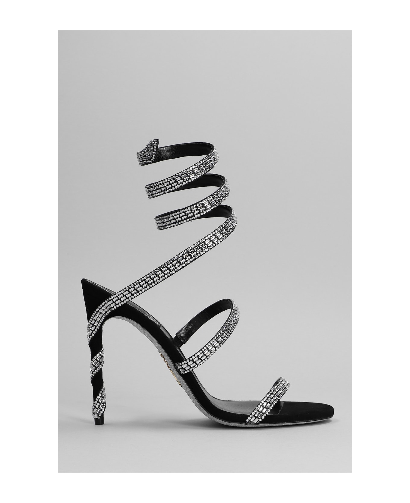 René Caovilla Sandals In Black Leather italist