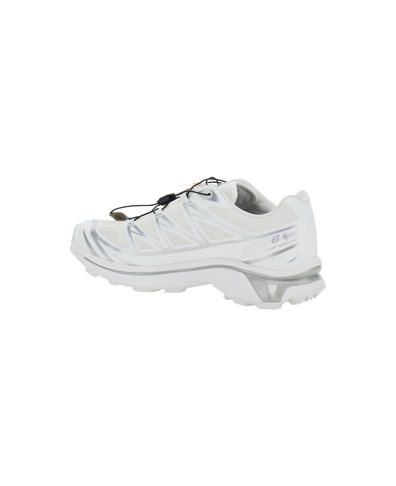 Salomon 'xt-6 S/lab' White Sneakers With Drawstring In Mesh And Tech Fabric - White