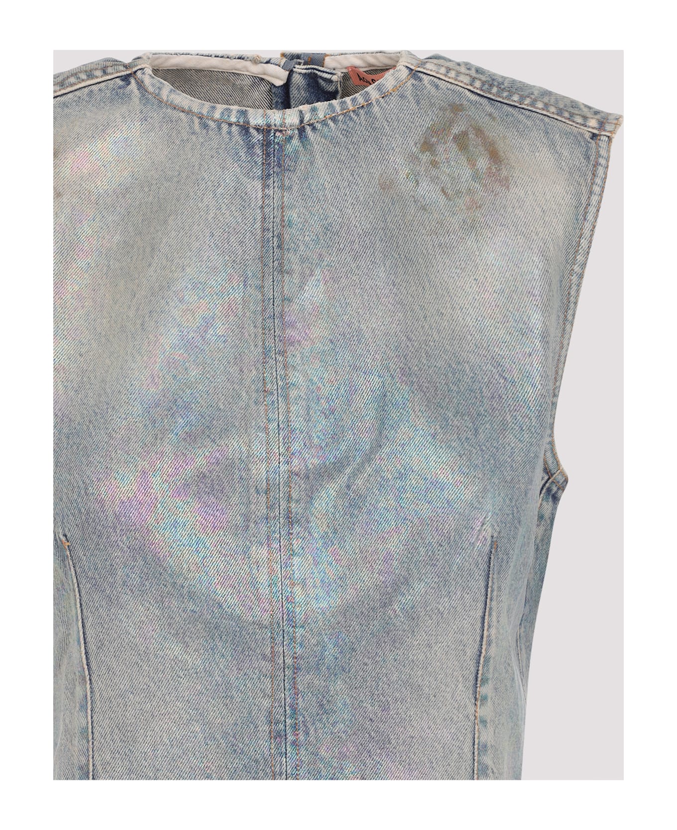 Acne Studios Mini Dress Denim - Auz Mid Blue