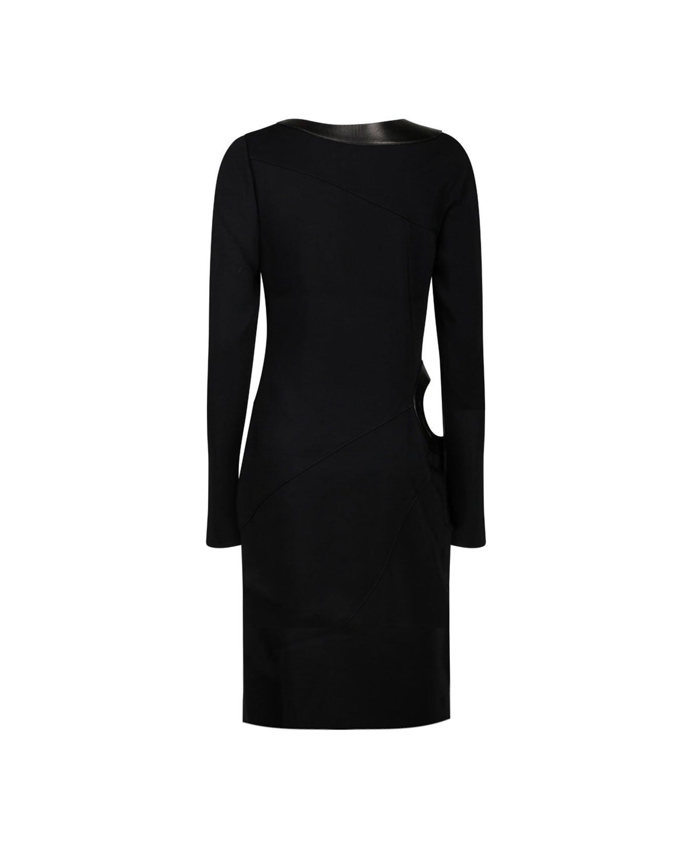 Tom Ford Cut-out Detailed Crewneck Mini Dress - BLACK