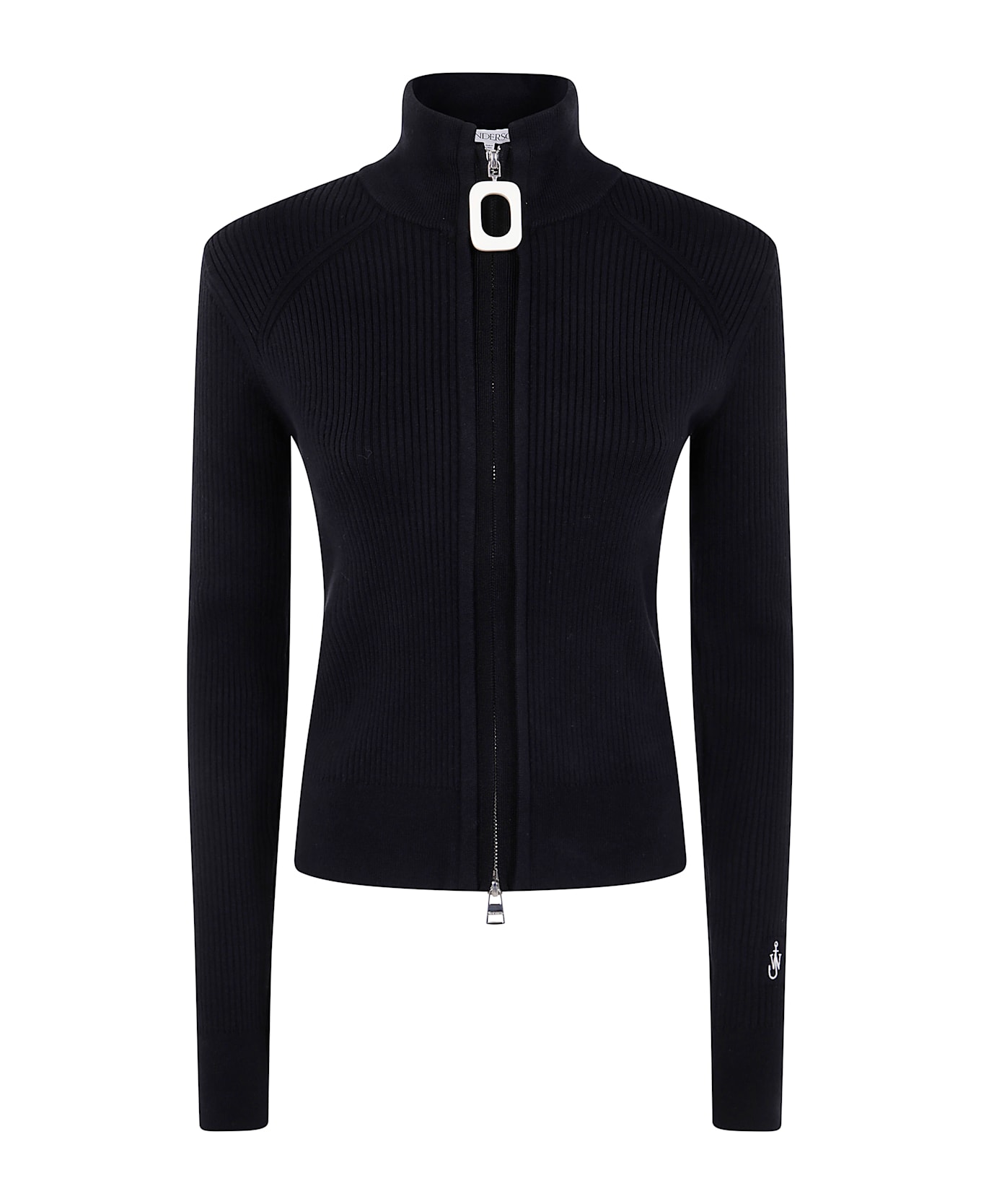 J.W. Anderson Fitted Zip Up Cardigan - Black