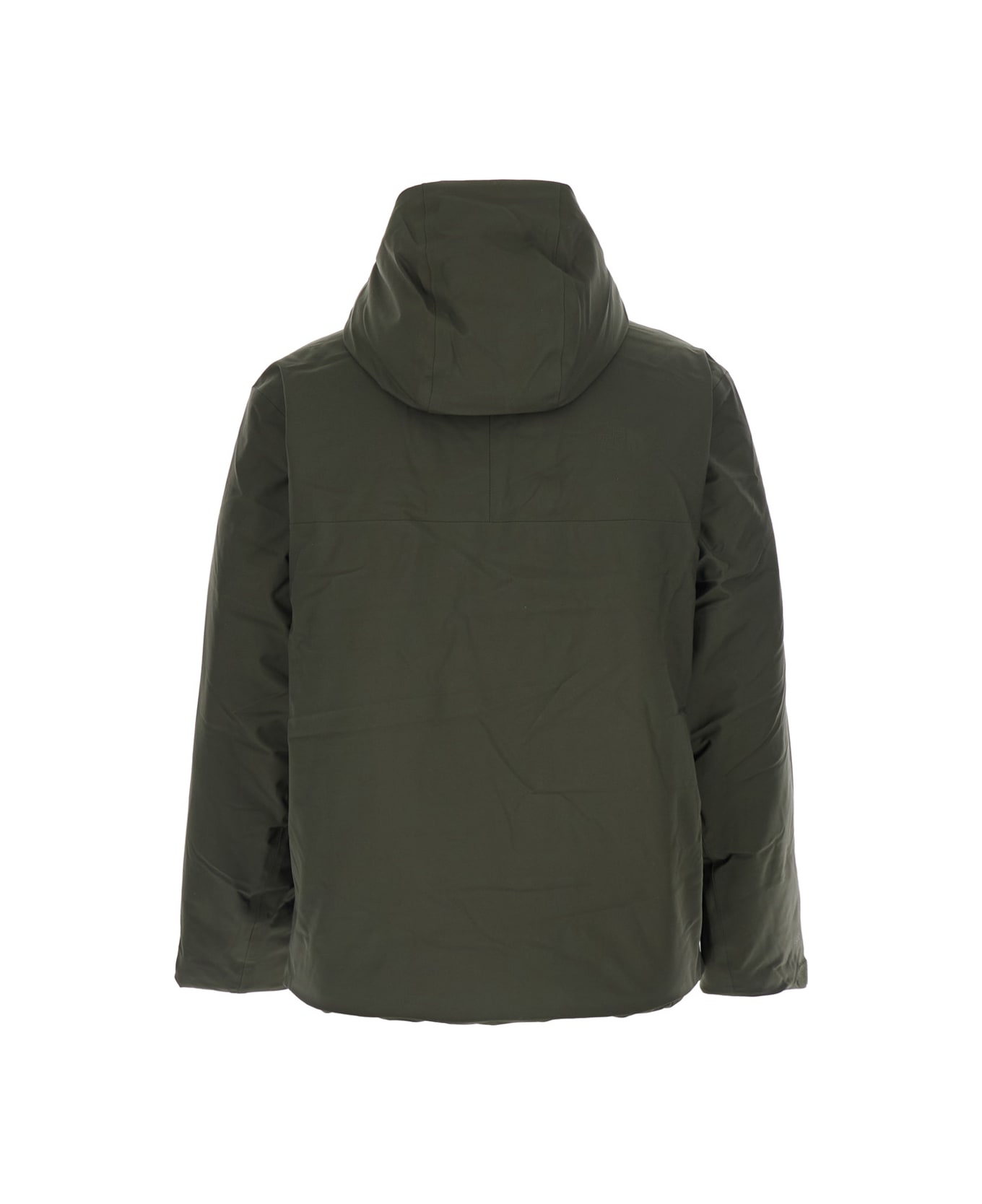 The North Face Green Jacket With Drawstring Hood In Tech Fabric Man - Green