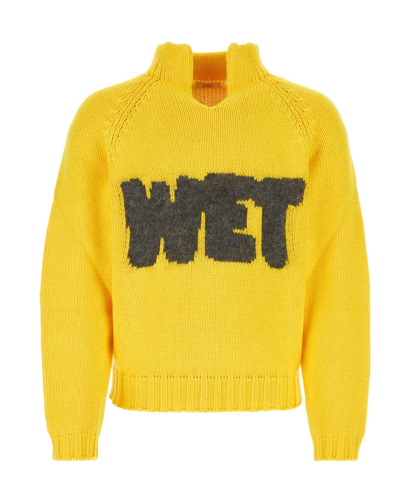 ERL Yellow Cotton Blend Sweater - YELLOW