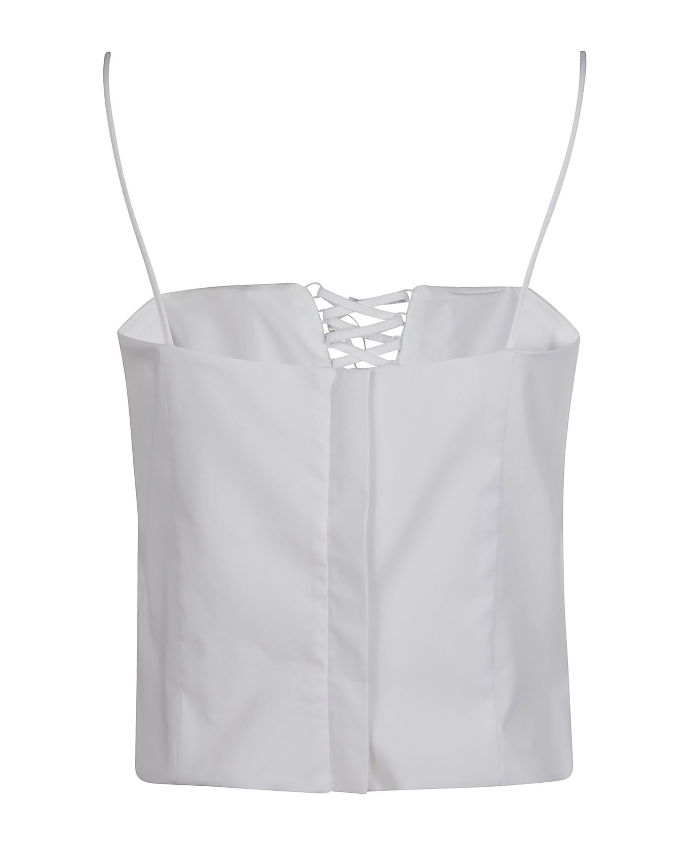 Federica Tosi Lace-up Top - Bianco