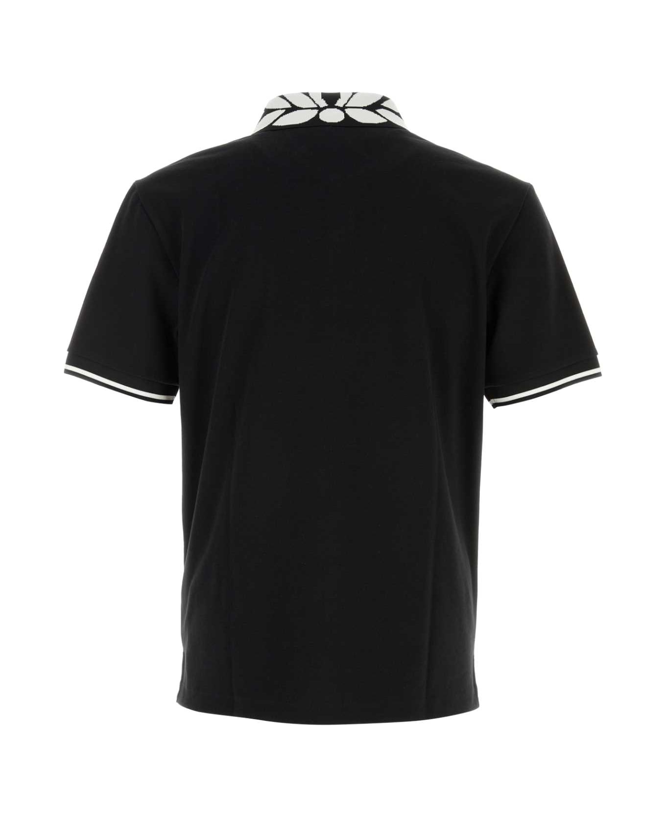 MCM Black Stretch Piquet Polo Shirt - BLACK