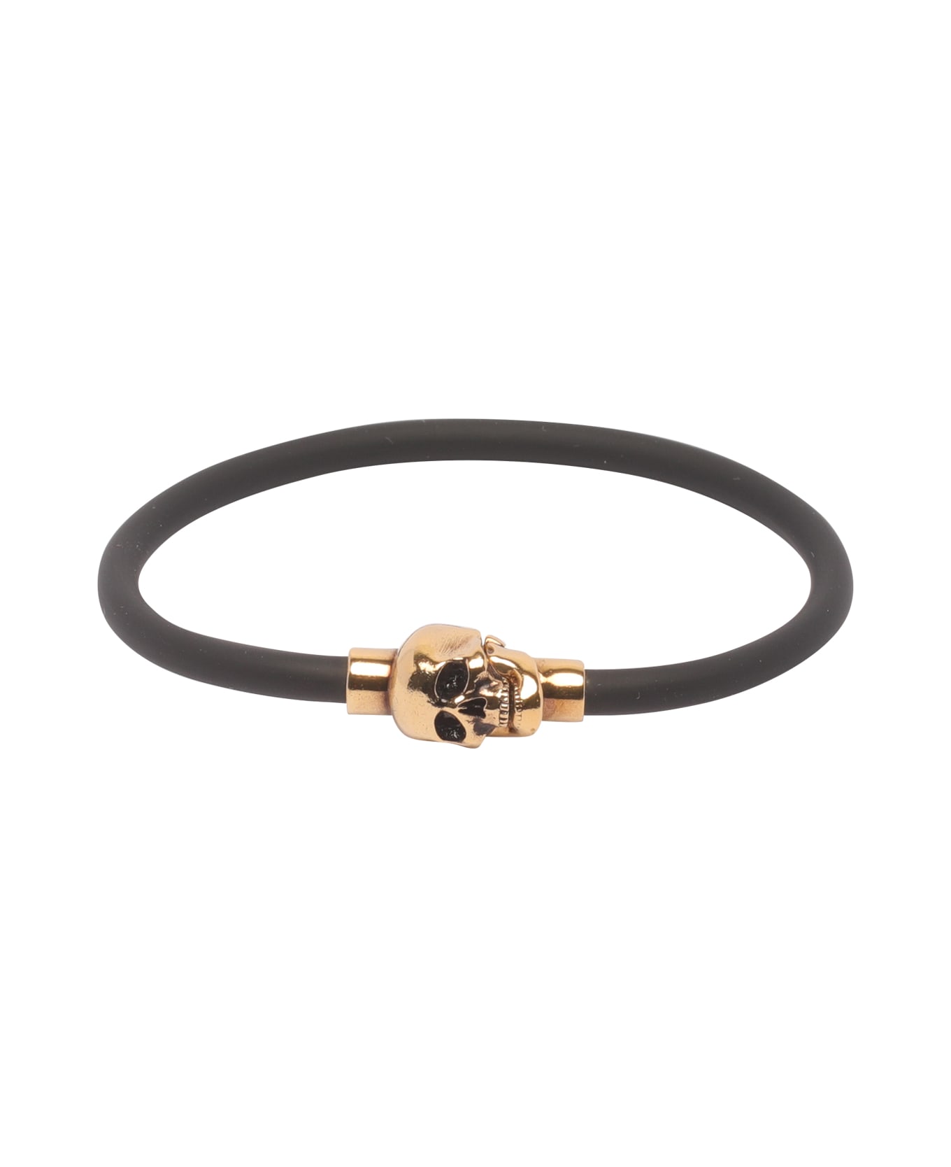 Alexander McQueen Rubber Bracelet Skull - Black