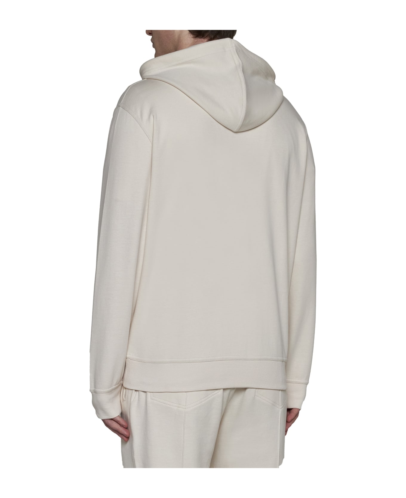 Brunello Cucinelli Zip-front Hooded Sweatshirt - Oat