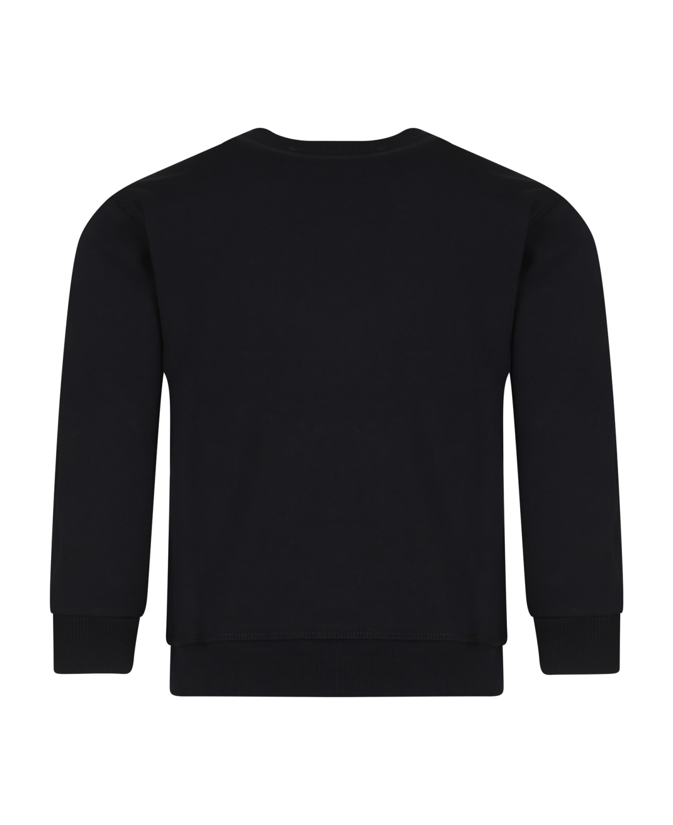 Dsquared2 Black Sweatshirt For Boy With Logo And Print ニットウェア＆スウェットシャツ