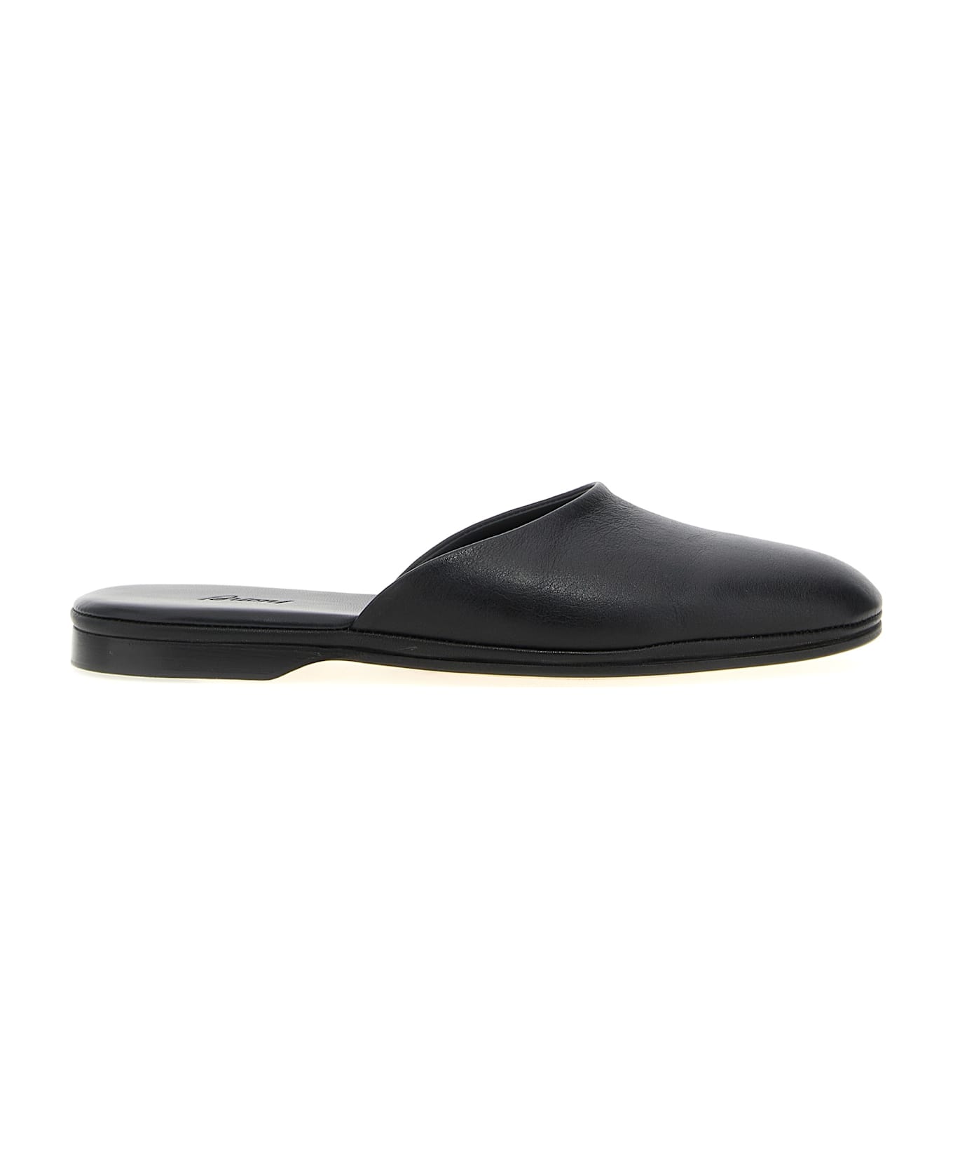Brioni Leather Sabots - Black  