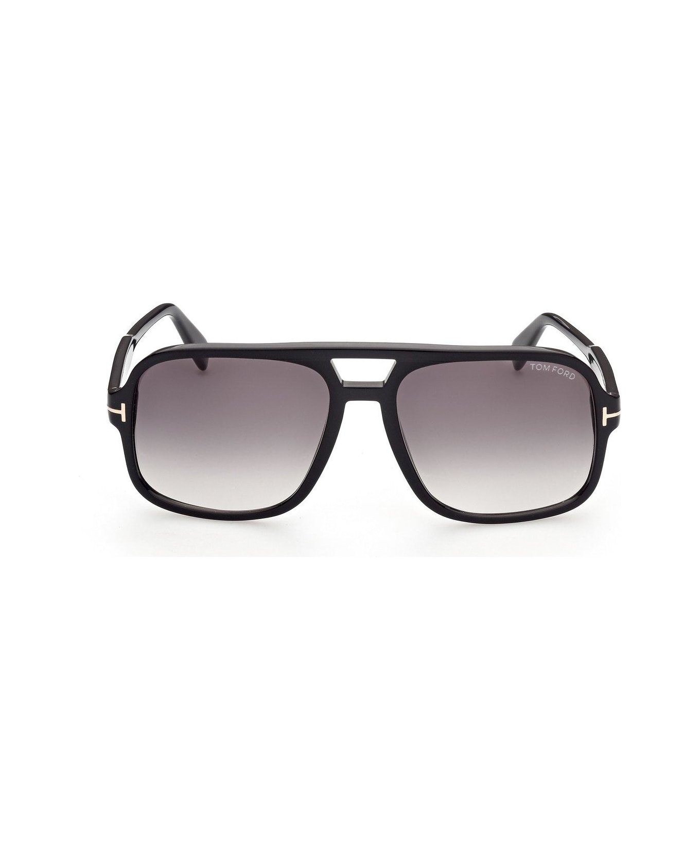 Tom Ford Eyewear Falconer Square Frame Sunglasses - 6001B - nero lucido / fumo grad