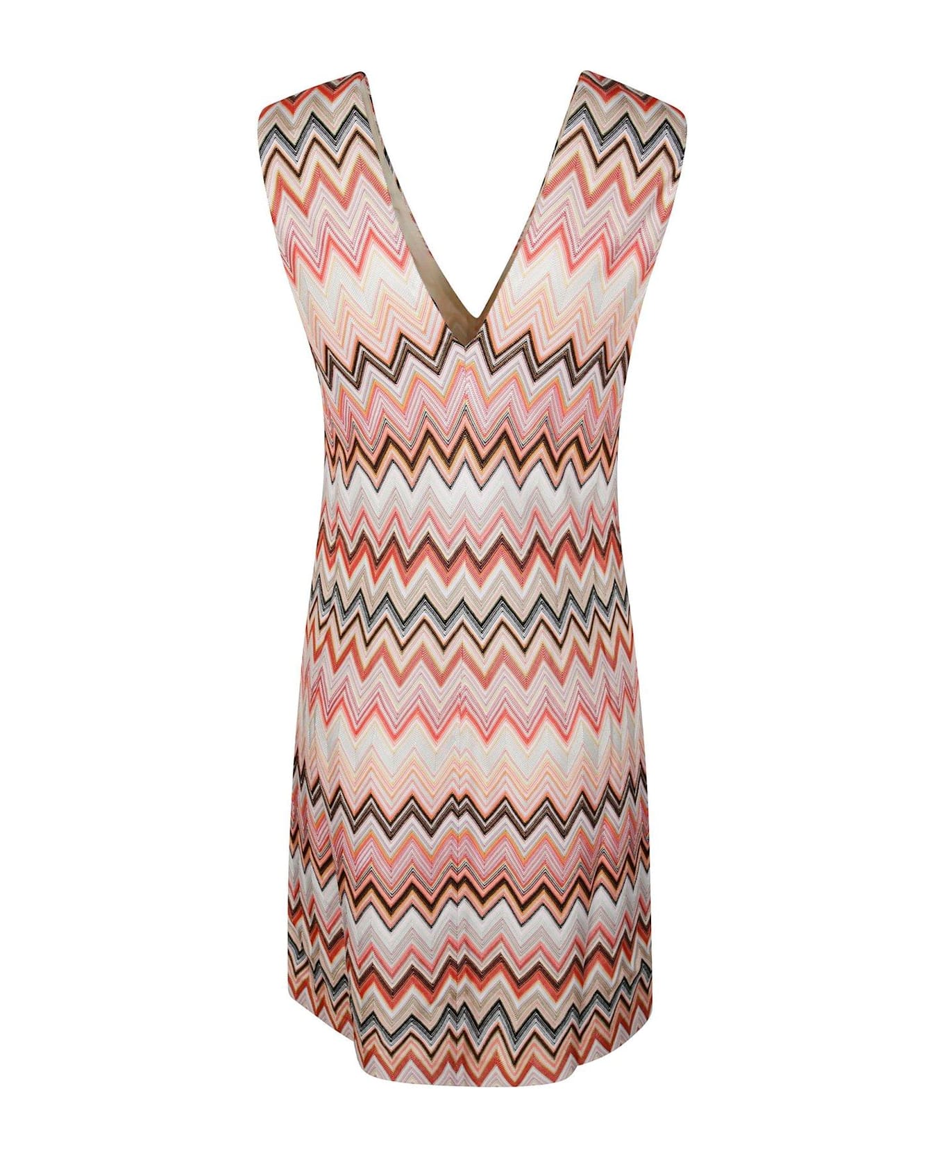 Missoni V-neck Zigzag Mini Dress - MultiColour