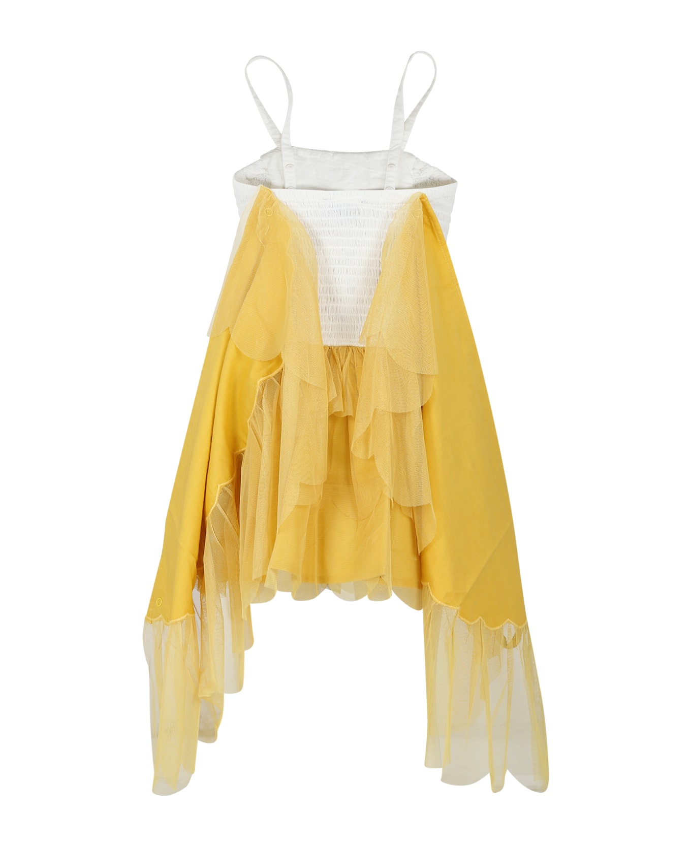 Stella McCartney Kids Yellow Dress For Girl With Bees - Yellow ワンピース＆ドレス