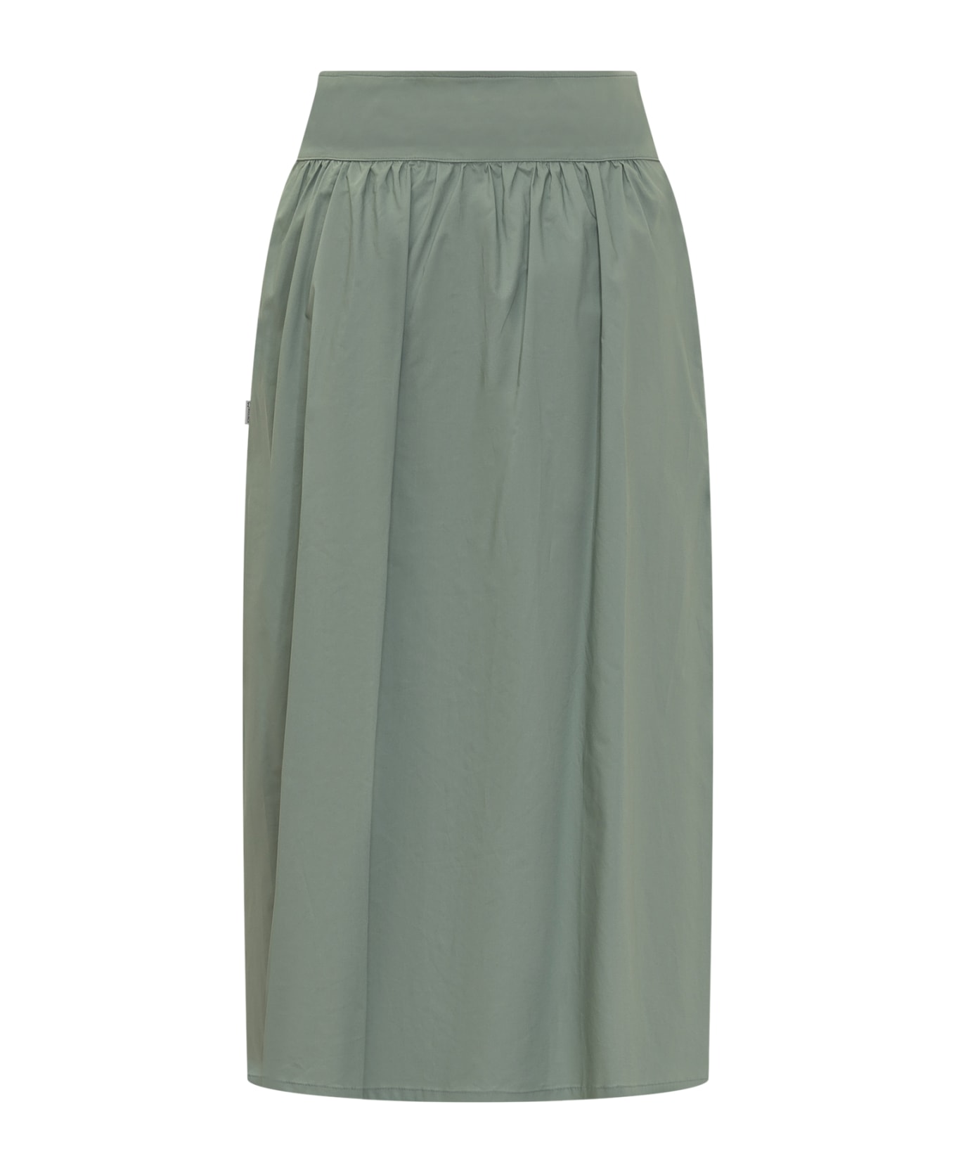 Woolrich Long Cotton Skirt - SAGE