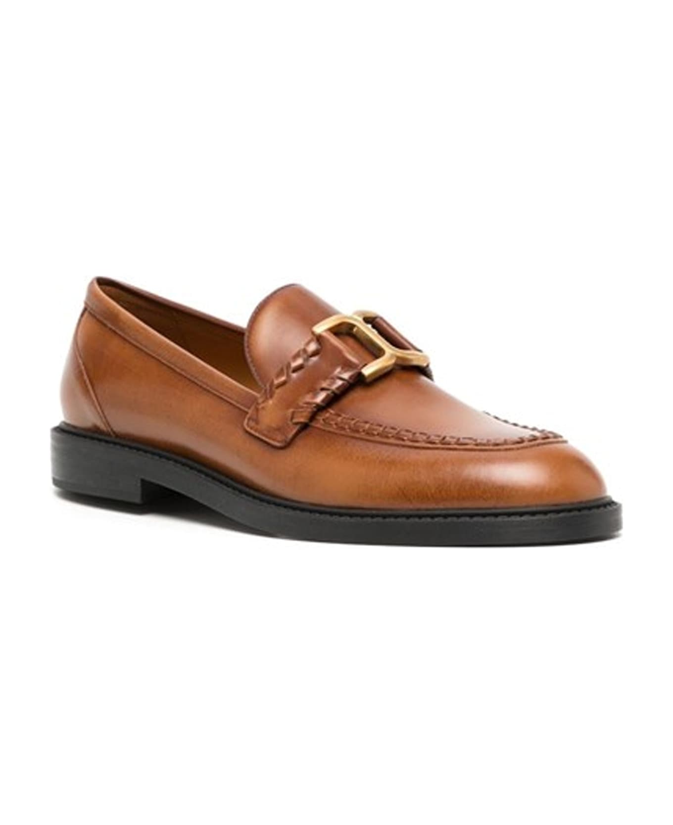 Chloé Chloe Marcie Leather Loafers - Brown