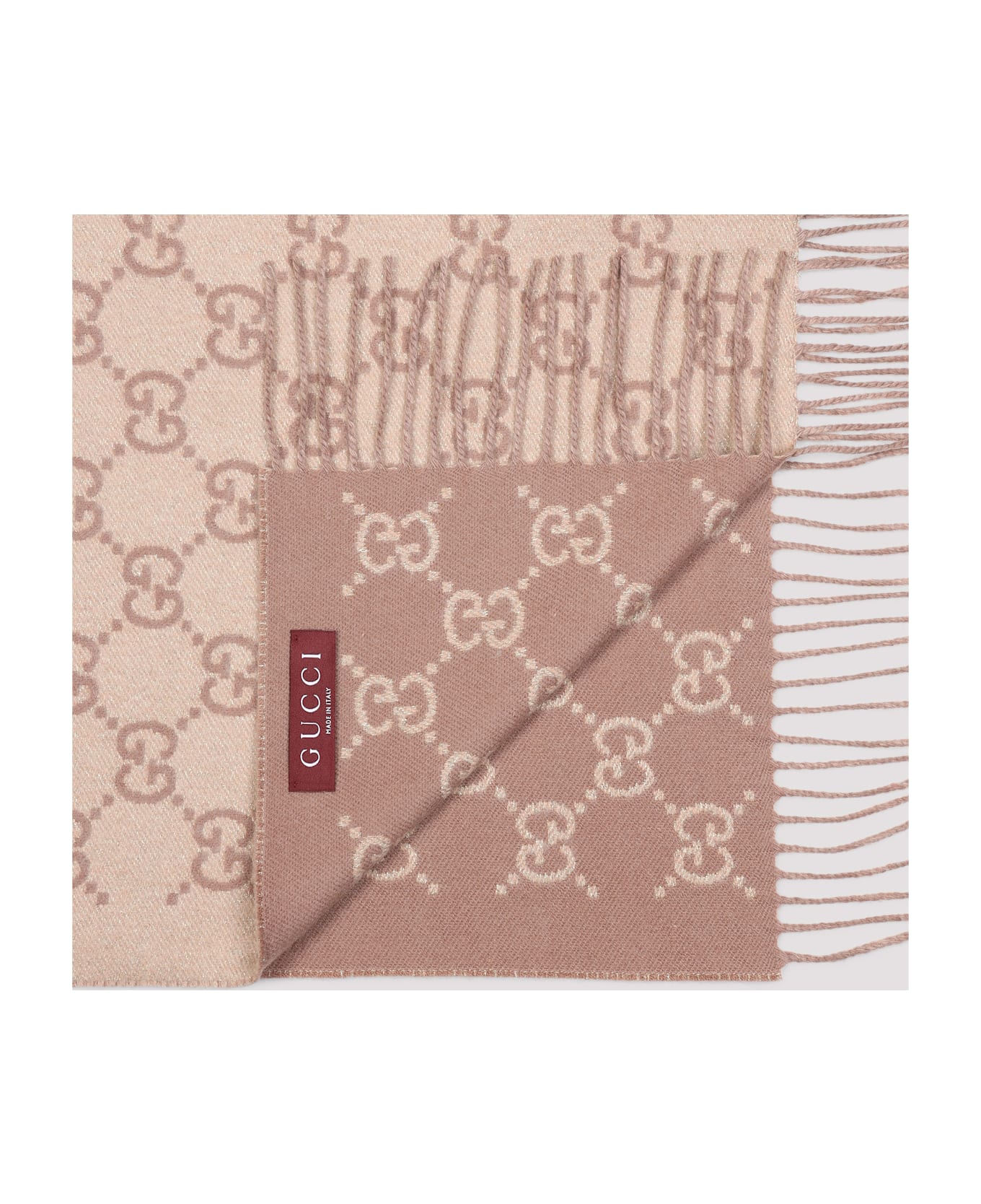 Gucci Gg Cashmere Scarf - Coffee Beige