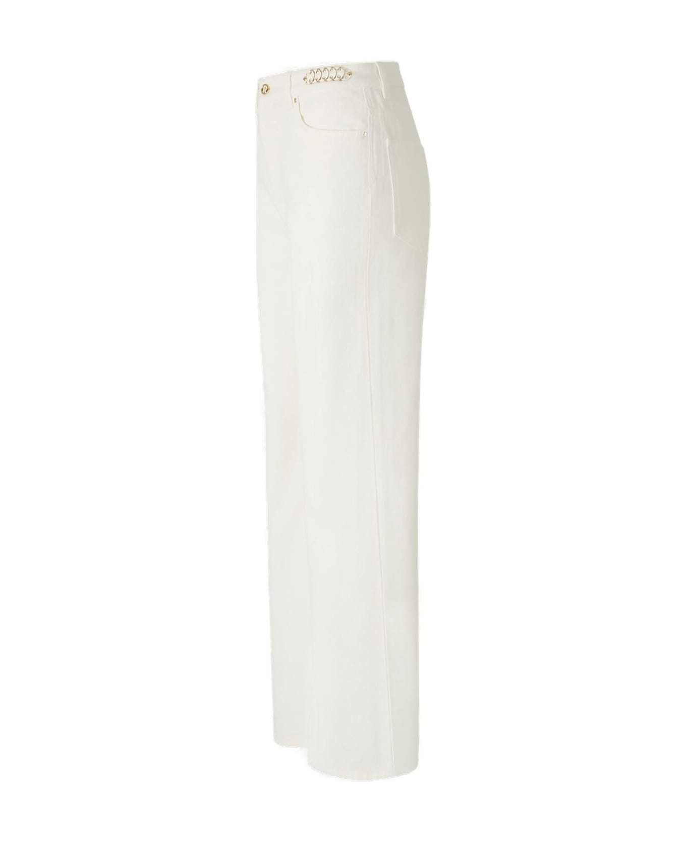 Paco Rabanne Paillette-embellished Flared Denim Jeans - White