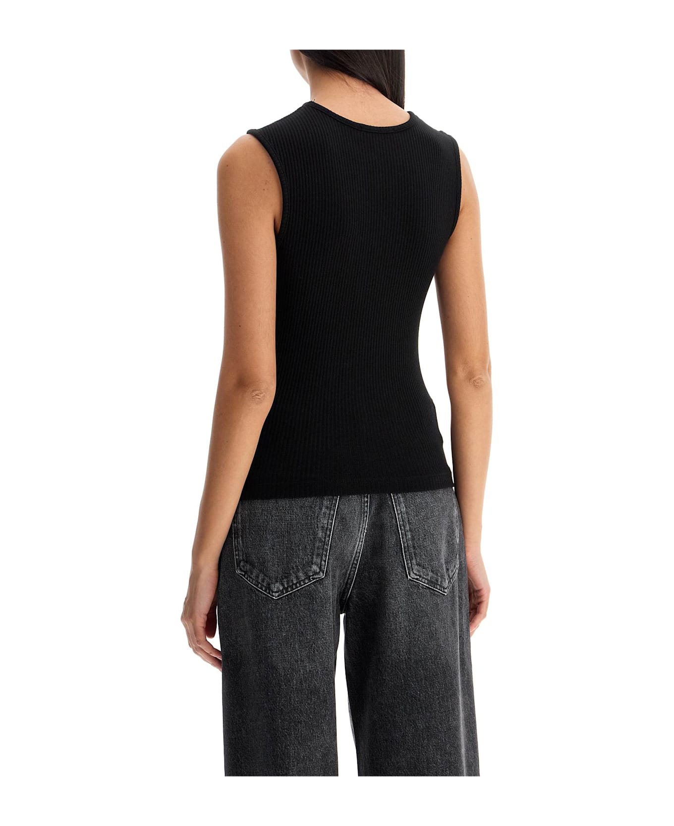 AGOLDE 
ribbed Binx Tank - Nero