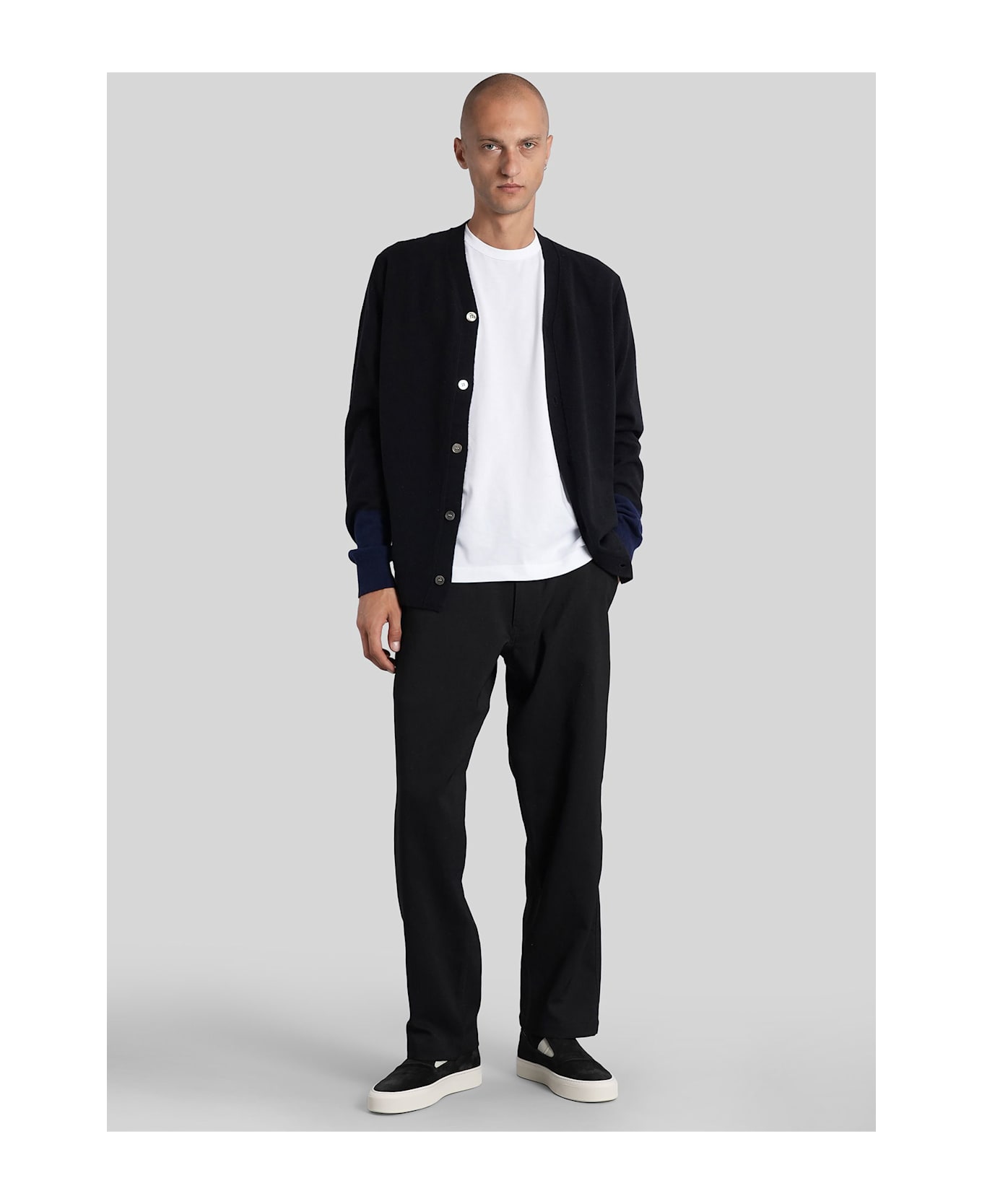 Comme des Garçons Shirt Cardigan In Black Wool - black