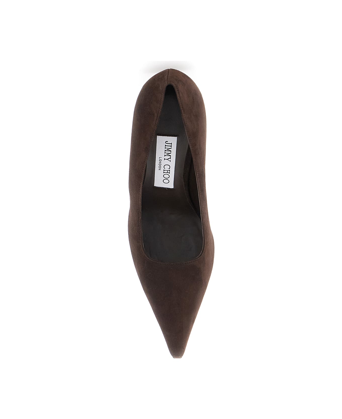 Jimmy Choo 'ixia' Brown Pumps With High Sculpted Heel In Suede Woman - Brown