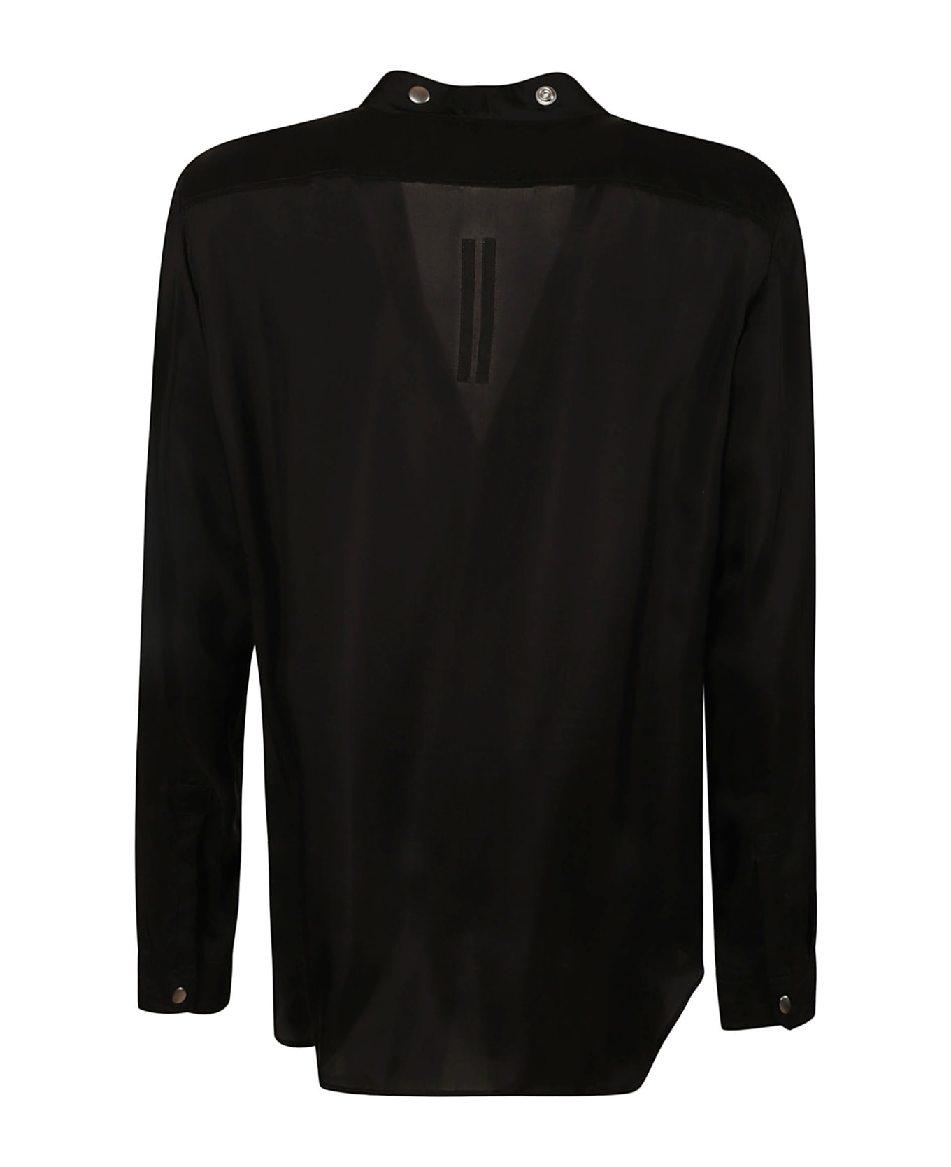 Rick Owens Snap Button Trimmed Shirt - Black