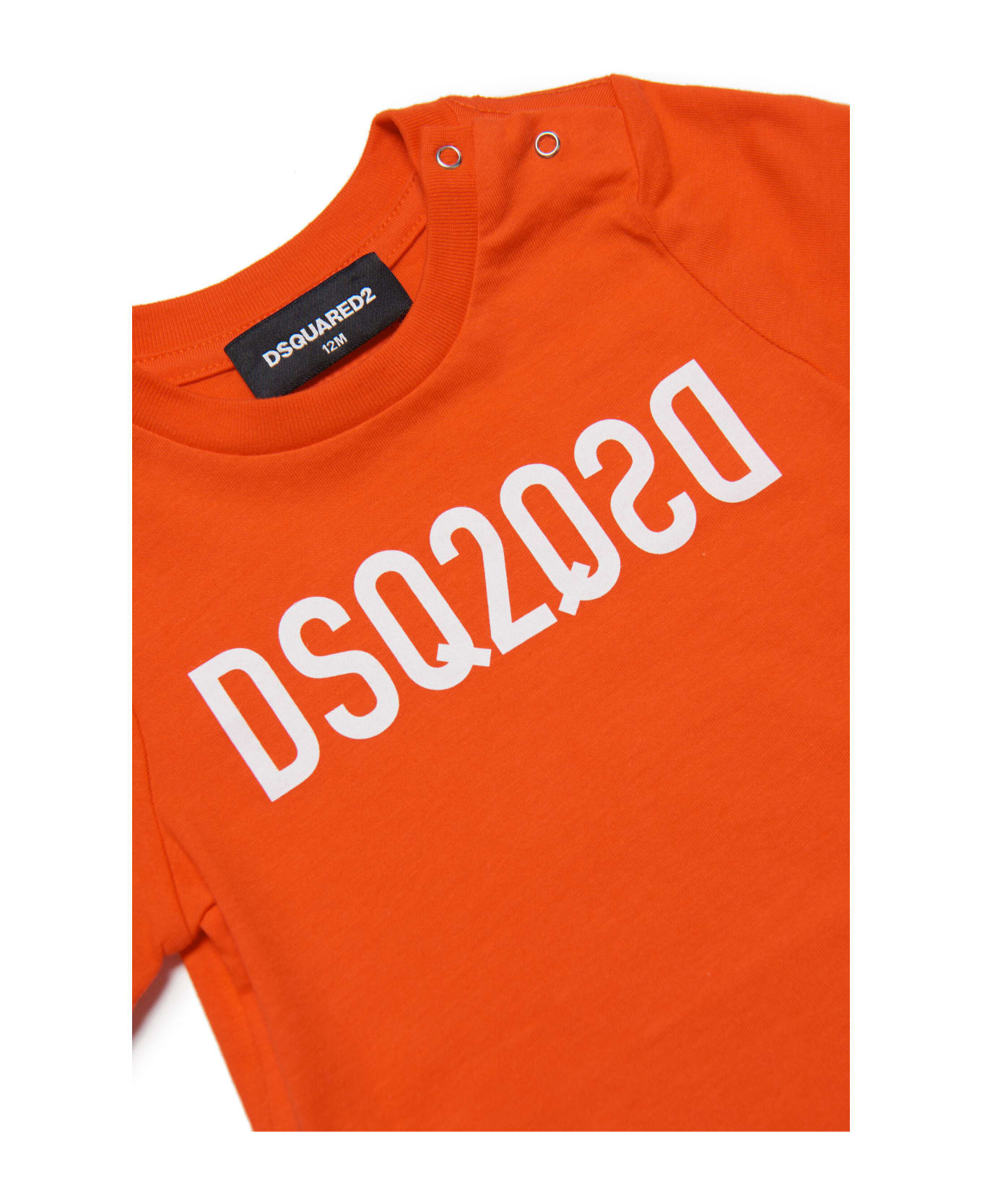 Dsquared2 D2t930b T-shirt Dsquared Red Jersey T-shirt With Logo - Cherry tomato