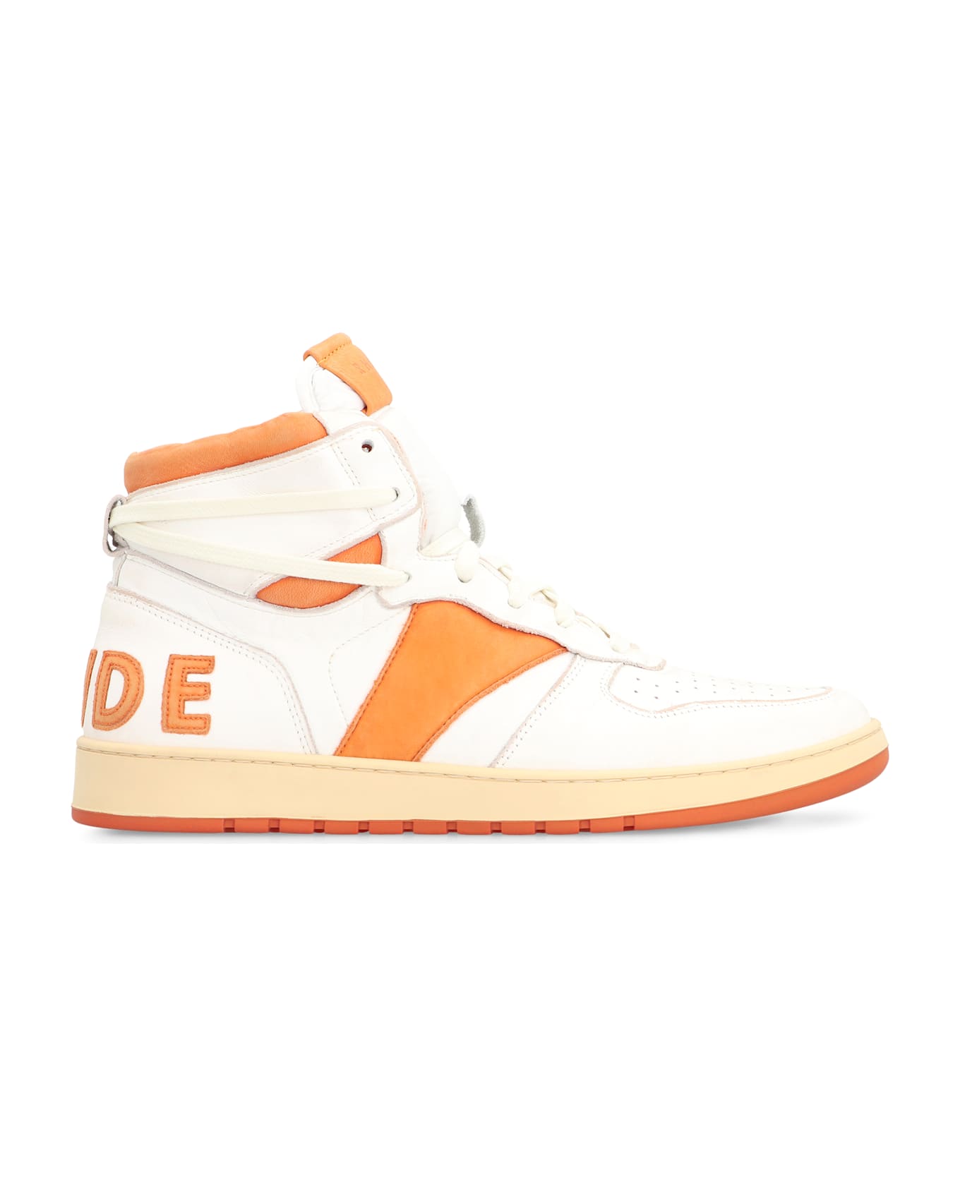 Rhude Rhecess Leather High-top Sneakers - White