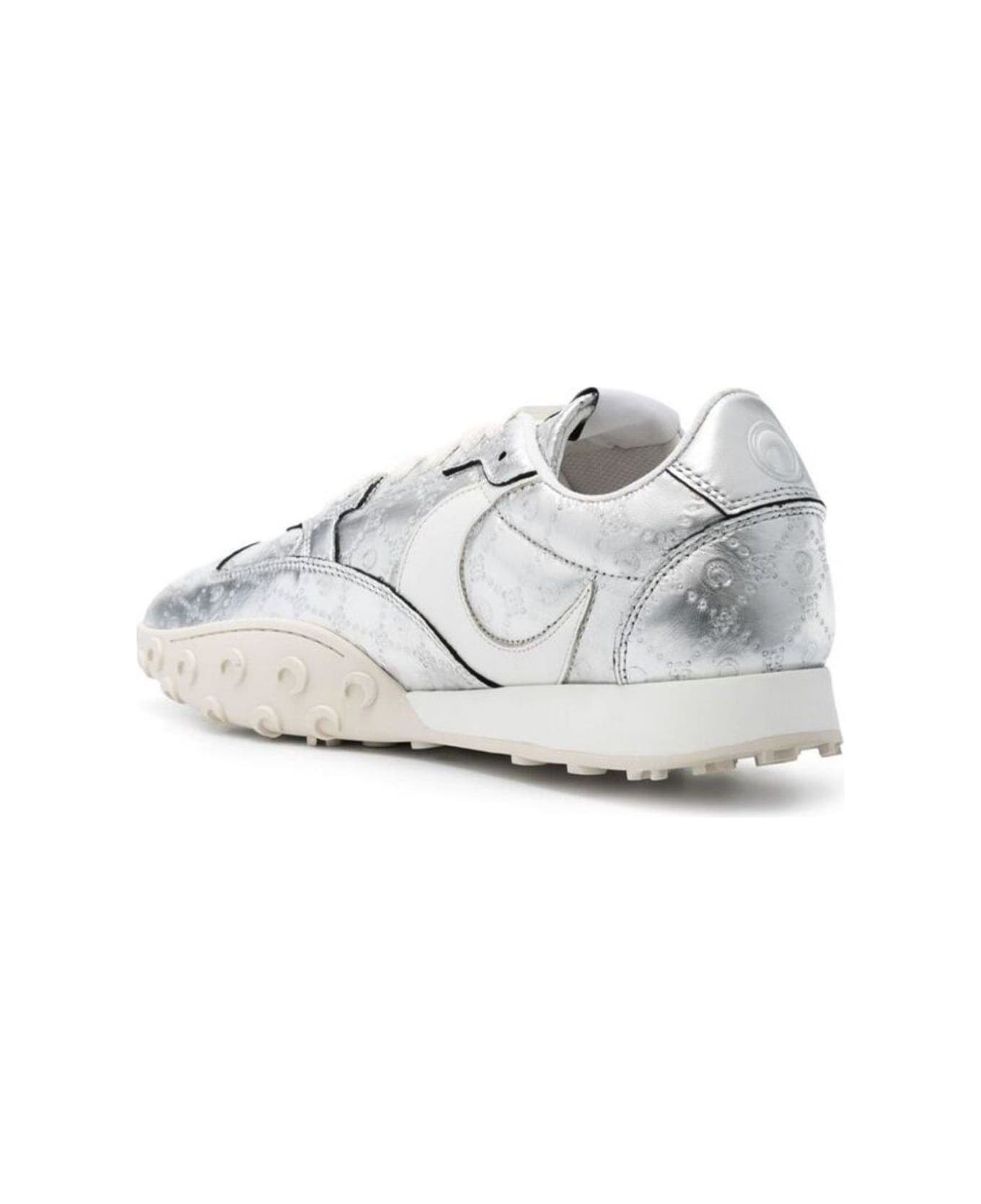 Marine Serre Lace-up Sneakers - SILVER