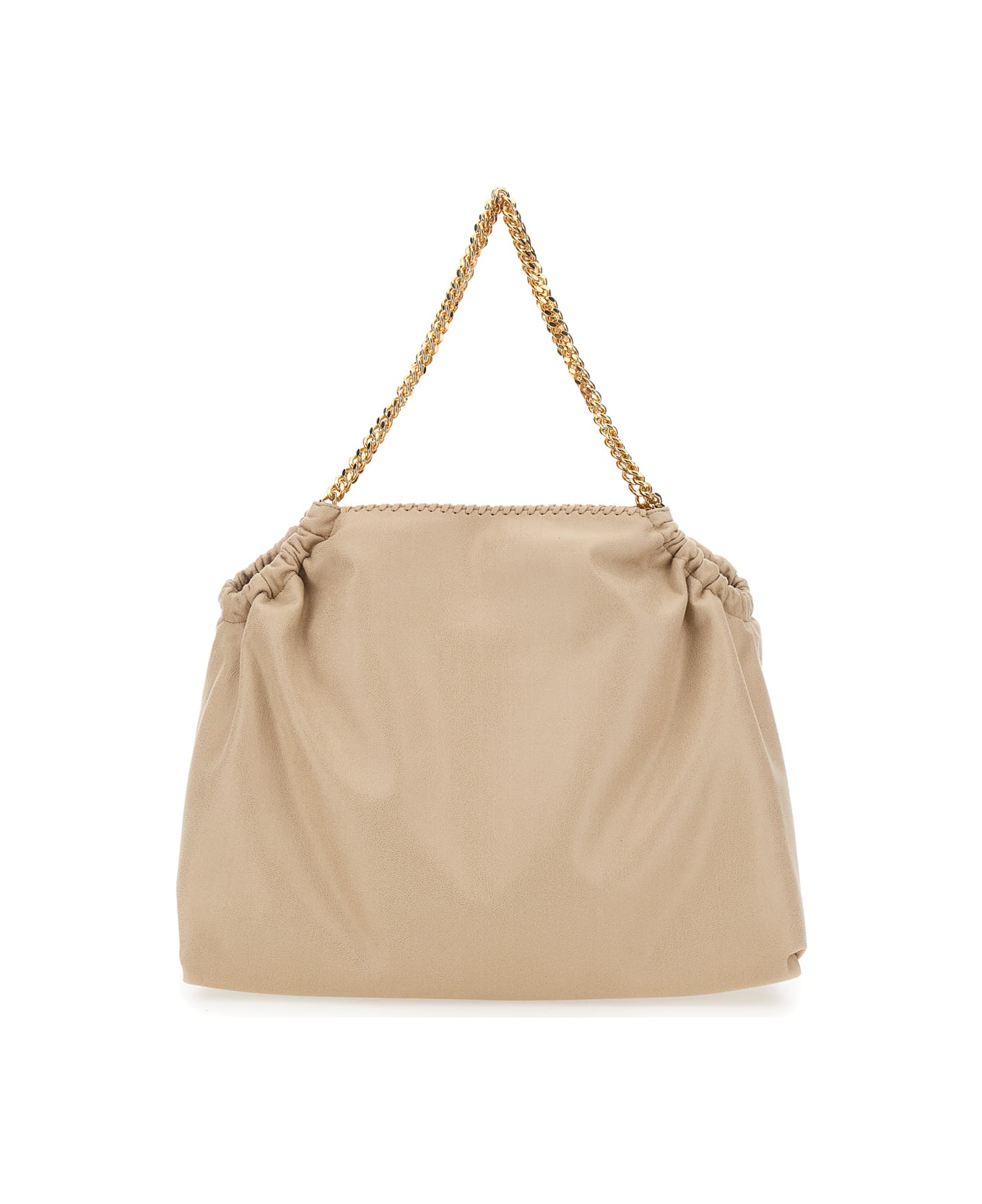 Stella McCartney Falabella Drawstring Bag Eco Saggy Deer W/gold Chain - White