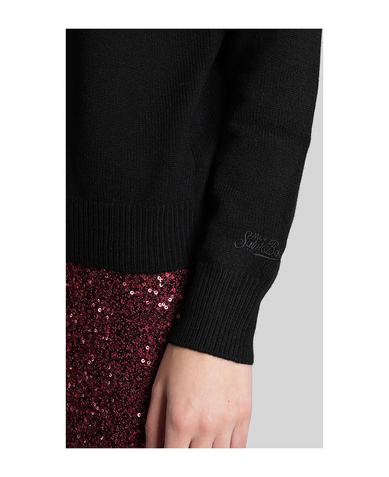 MC2 Saint Barth New Queen Knitwear In Black Wool - black