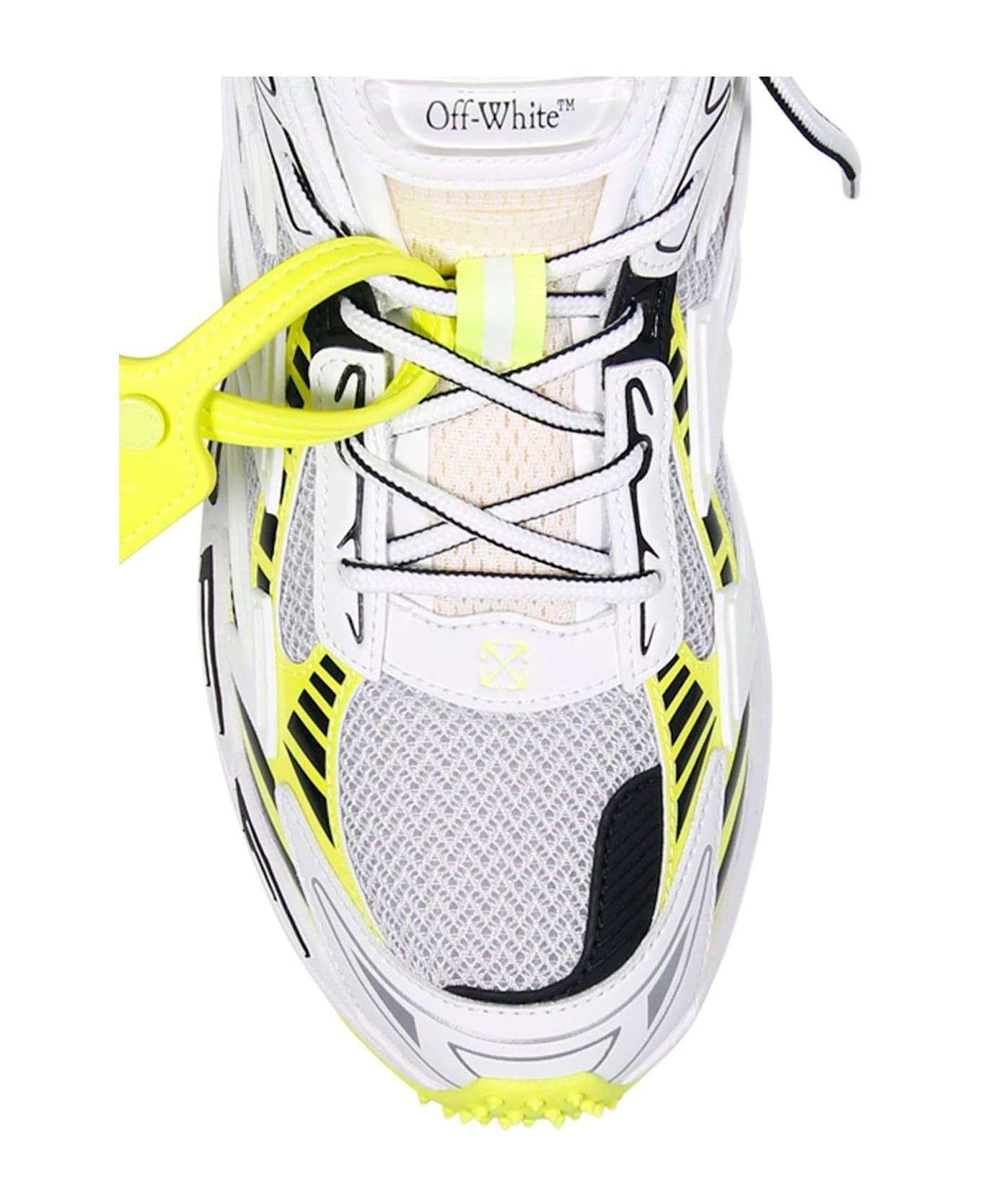 Off-White Ow Be Right Back Lace-up Sneakers - White Yellow Fluo