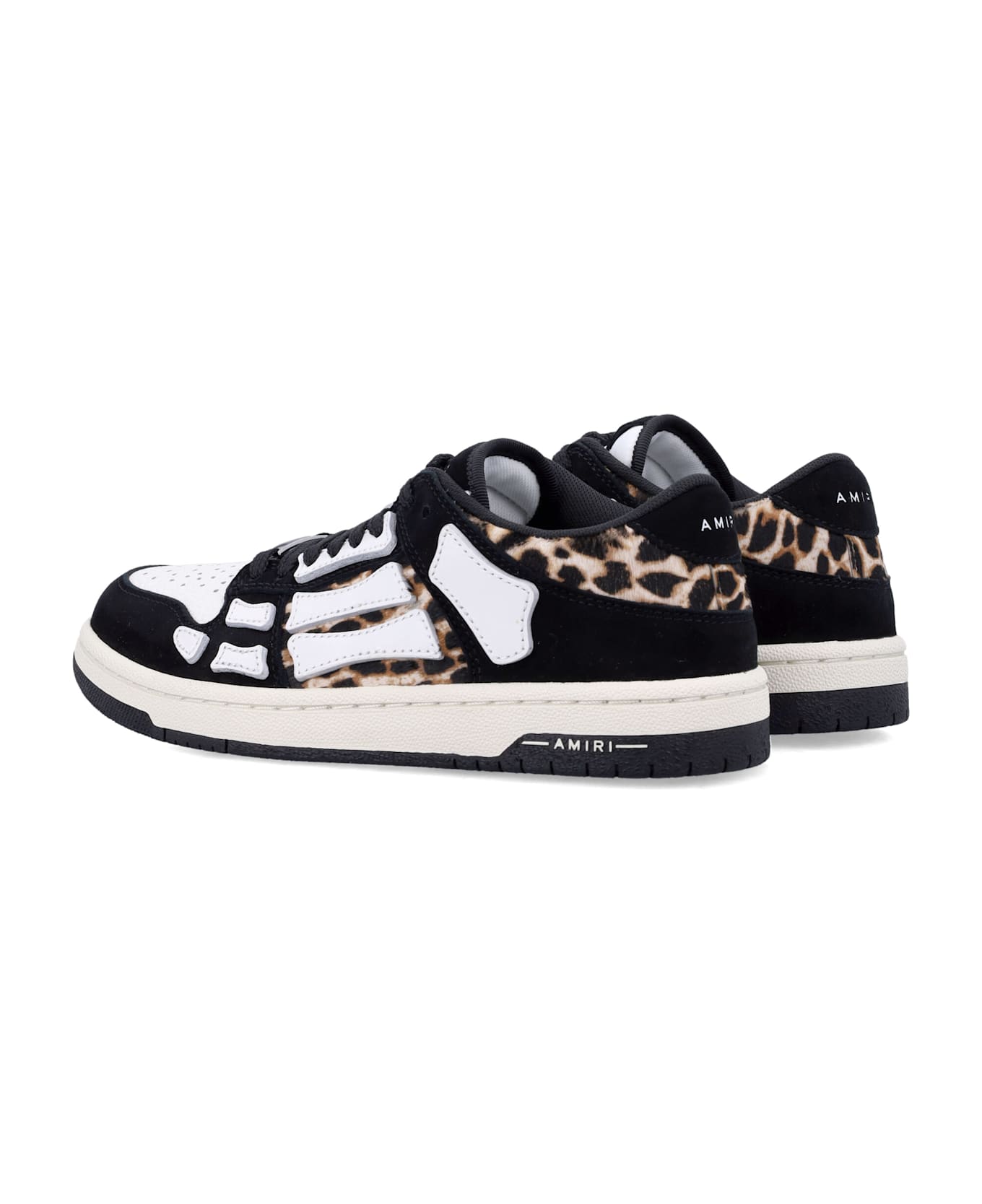 AMIRI Woman Leopard Skel-top Low - BLACK