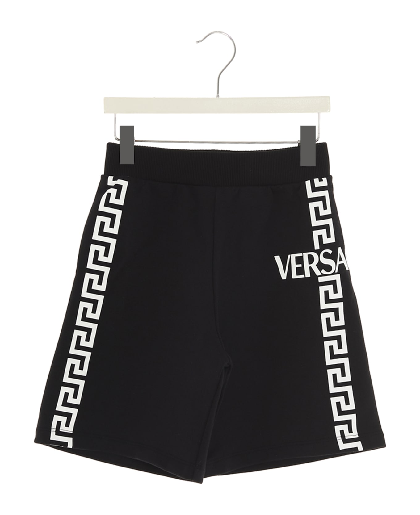 Versace Side Print Bermuda Shorts - White/Black