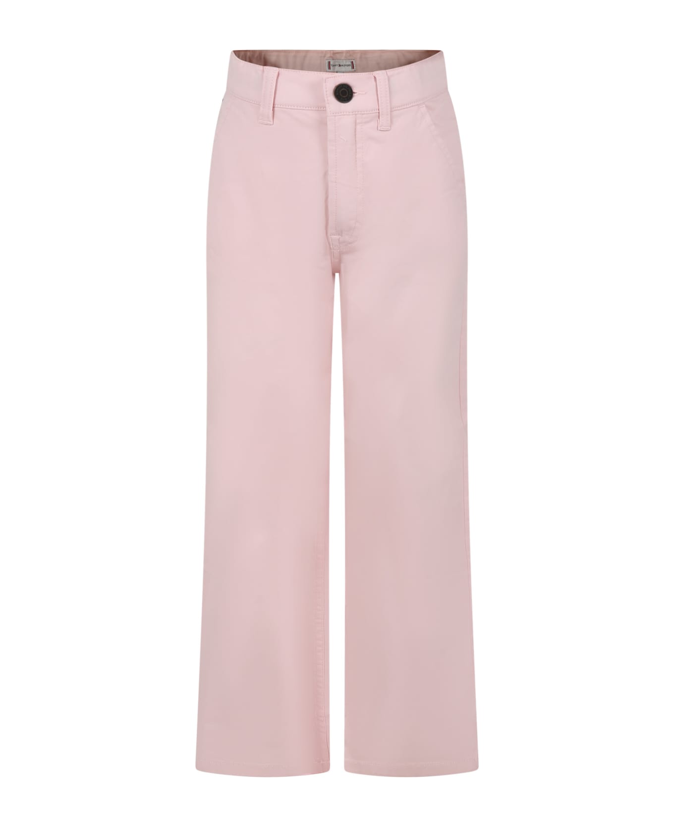 Tommy Hilfiger Pink Jeans For Girl With Logo - Pink
