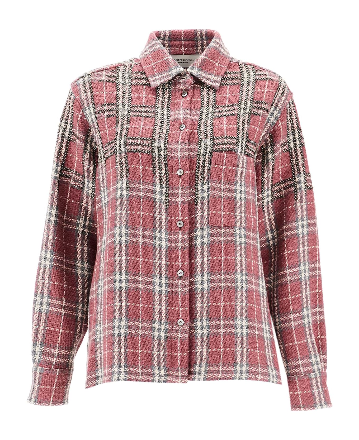 Golden Goose Journey Shirt - Crushed Berry/sandshell/grey