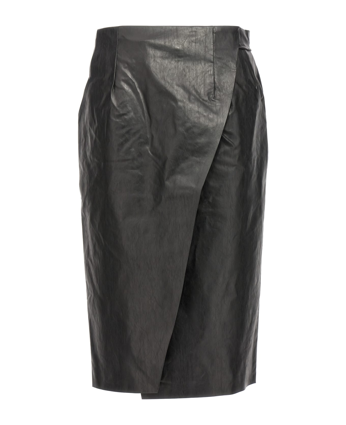 KASSL Editions 'wrap Skirt Oil' Skirt - Black  