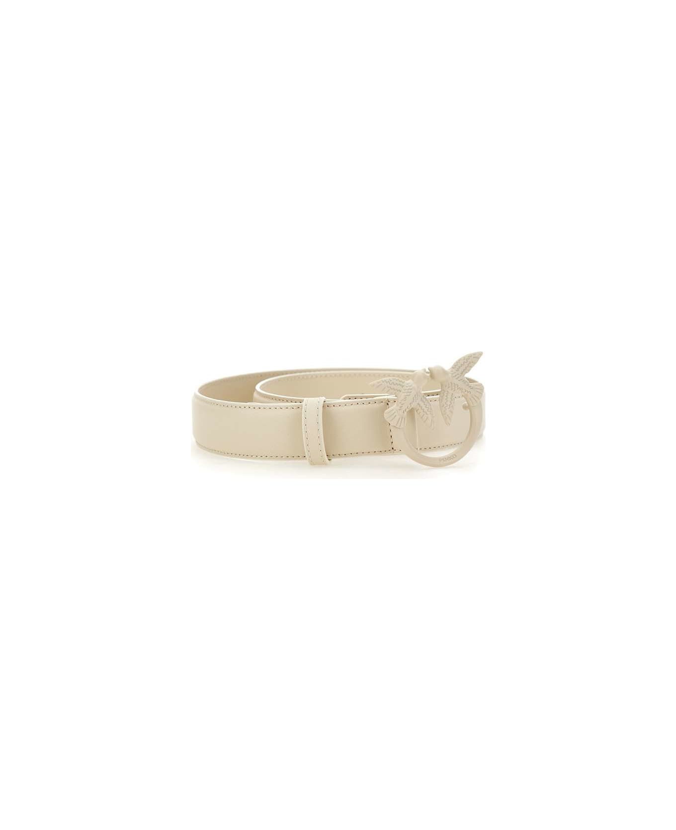 ベルト PINKO Berry leather belt Bianco Pinko