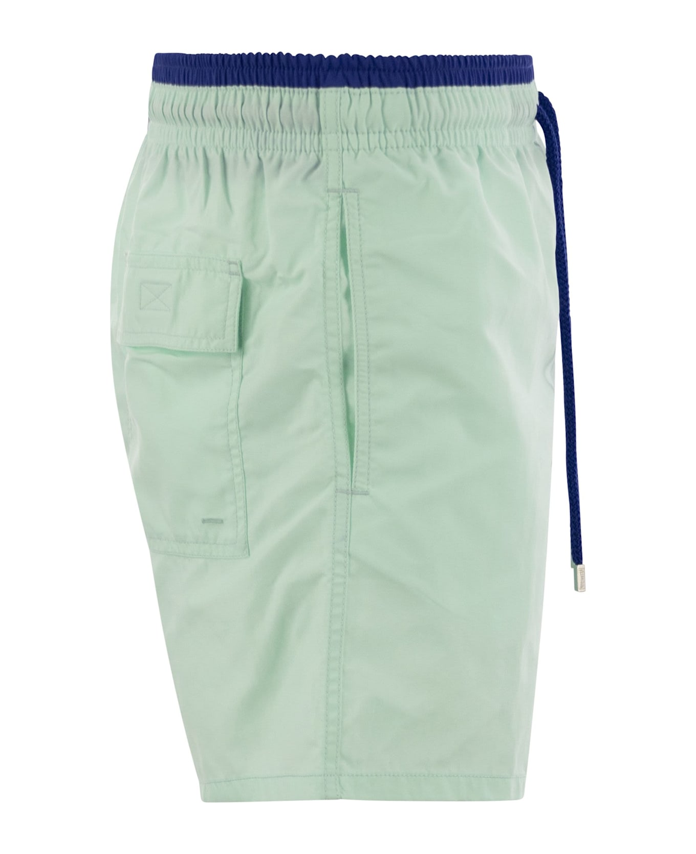 Vilebrequin Moka - Beach Shorts With Contrasting Color - Light Blue