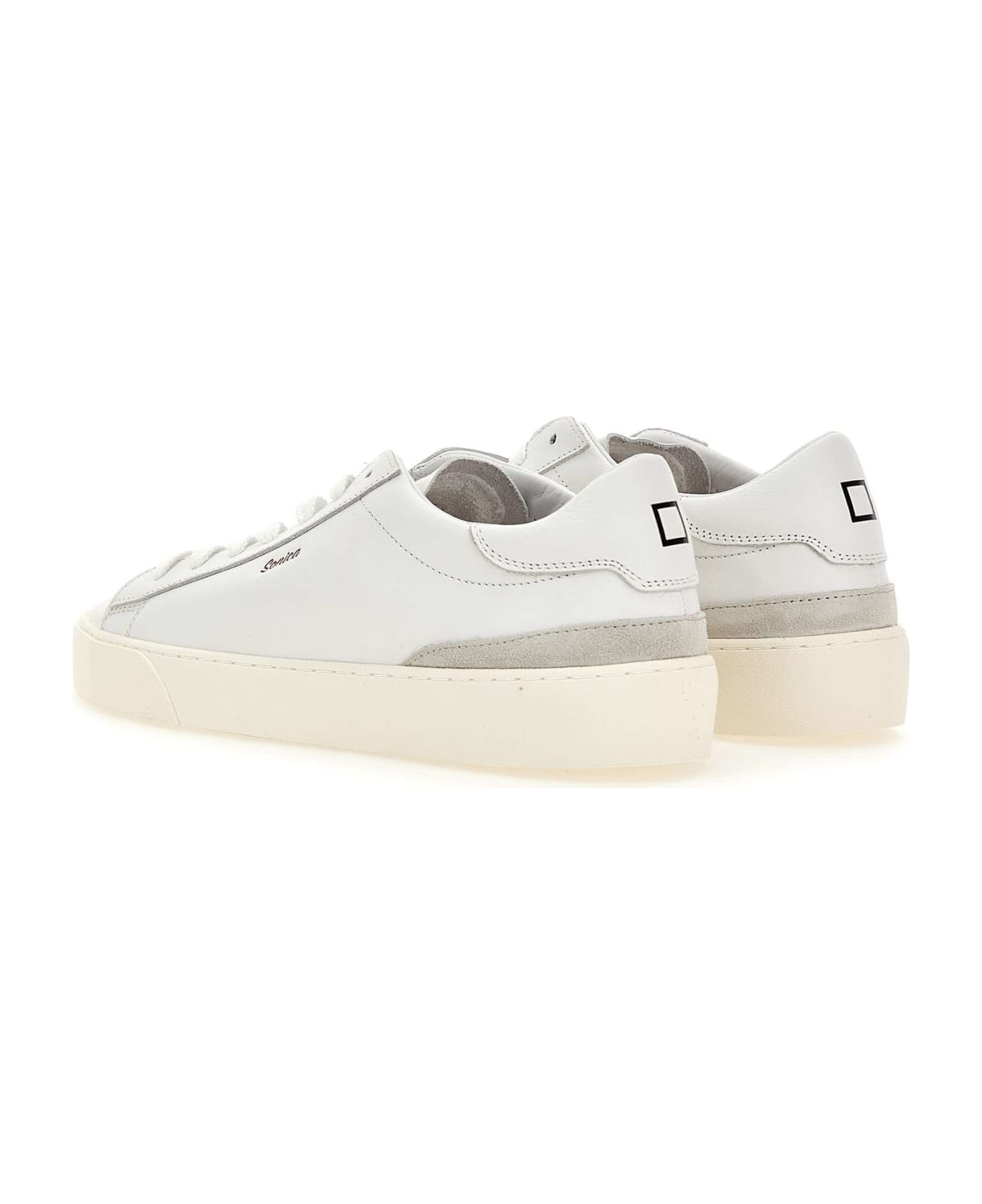 D.A.T.E. "sonica Calf" Leather Sneakers - WHITE