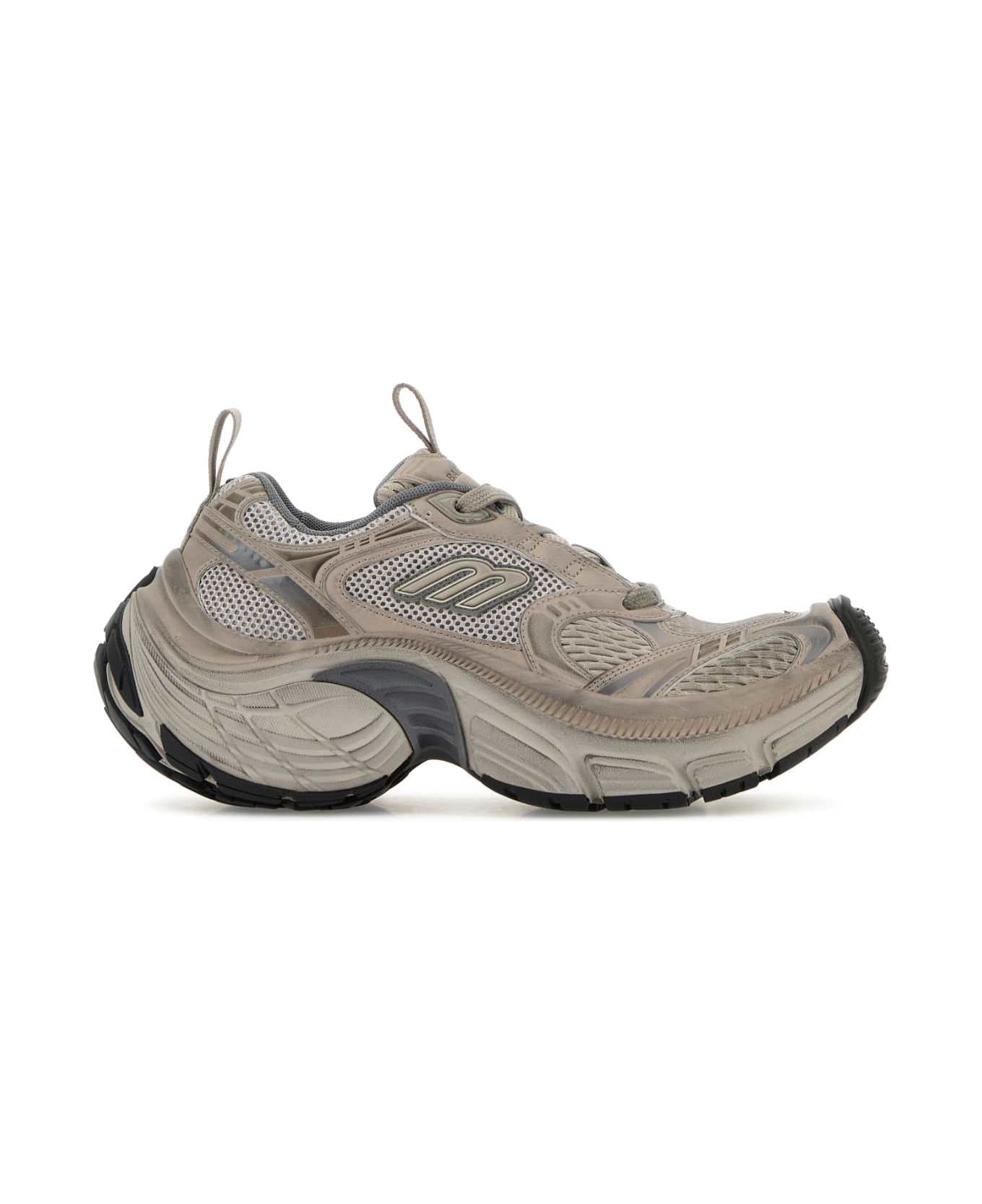 Balenciaga Multicolor Mesh And Rubber 6xl Sneakers - TAUPE MIX/GREY/BLACK
