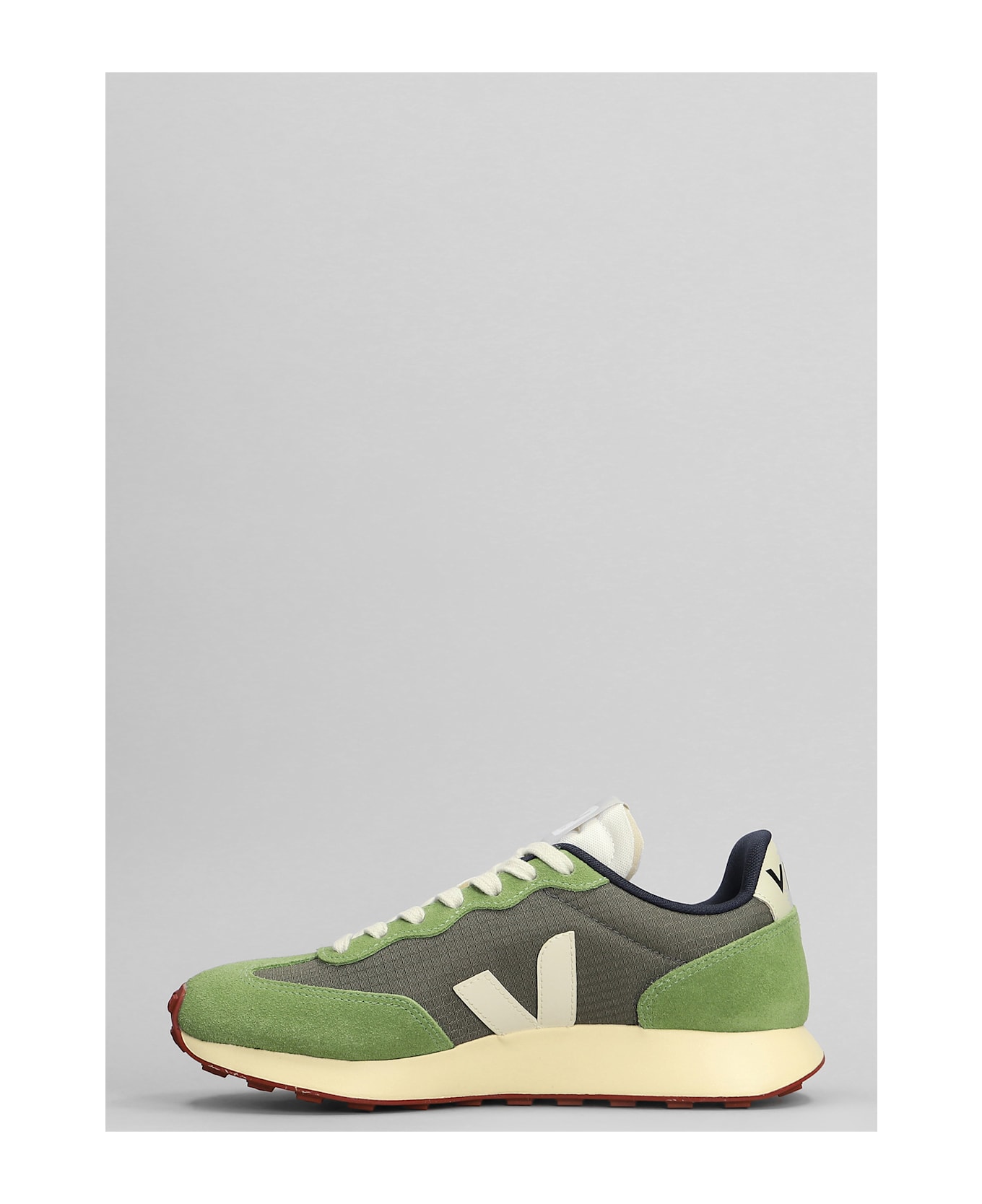 Veja Rio Branco Ii Sneakers In Green Suede And Fabric - green
