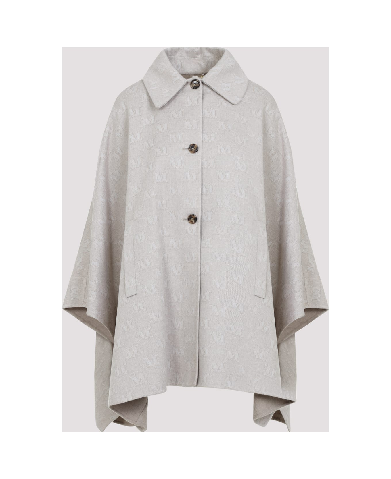 Max Mara Jago Logo Long Cape - Albino Cammello