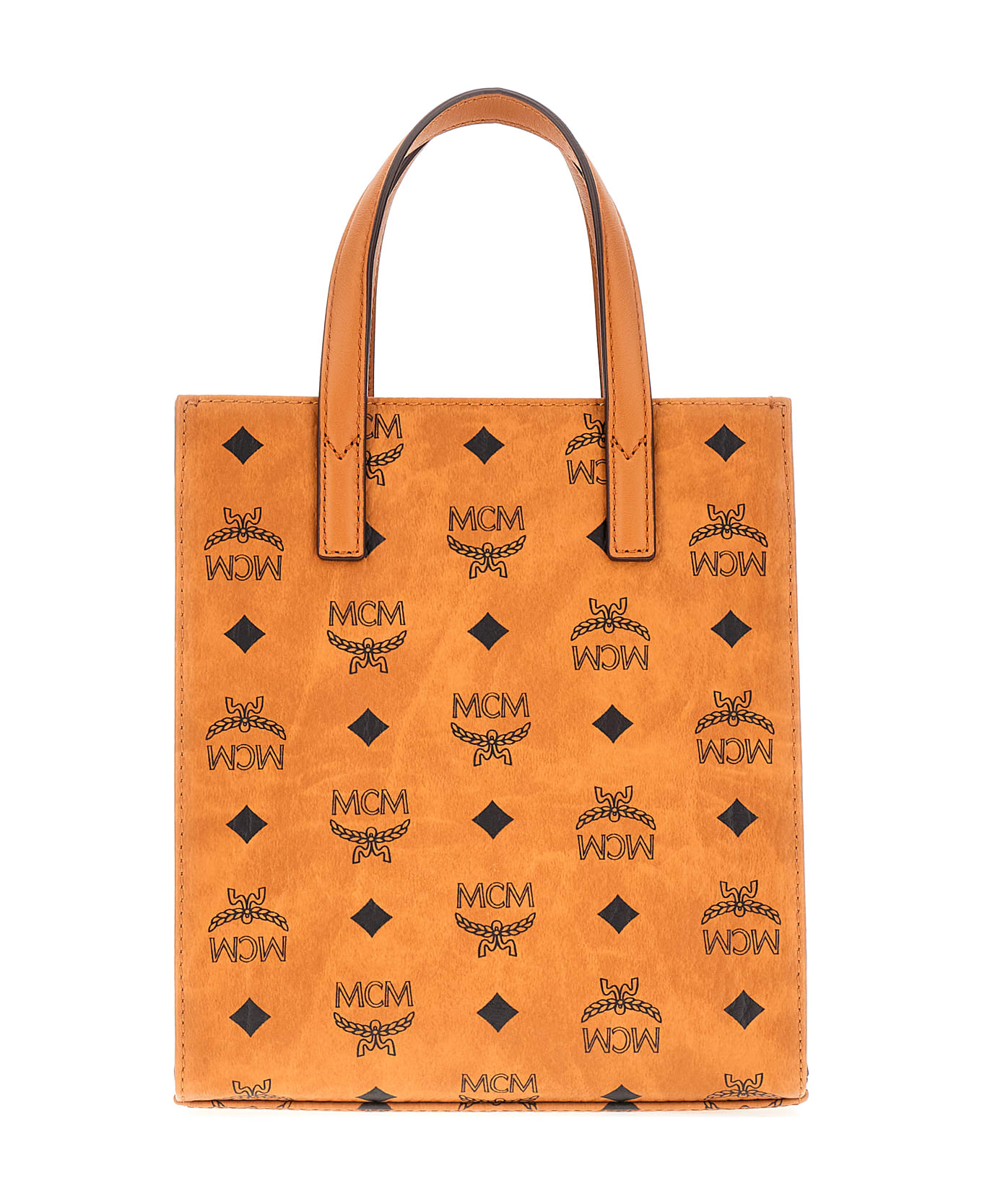 MCM Printed Synthetic Leather Medium Aren Handbag - CO