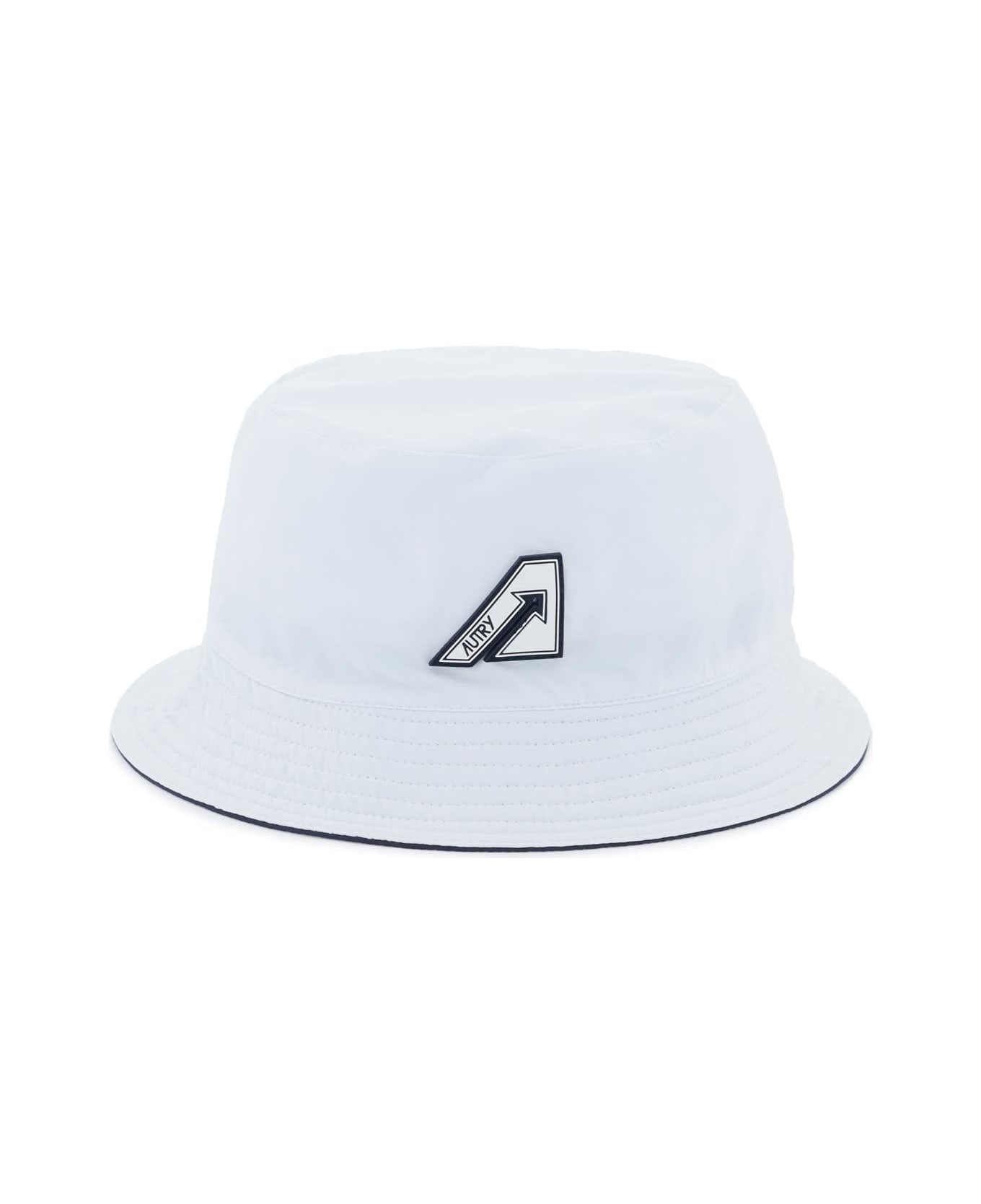Autry Logo Patch Bucket Hat - WHITE (White)