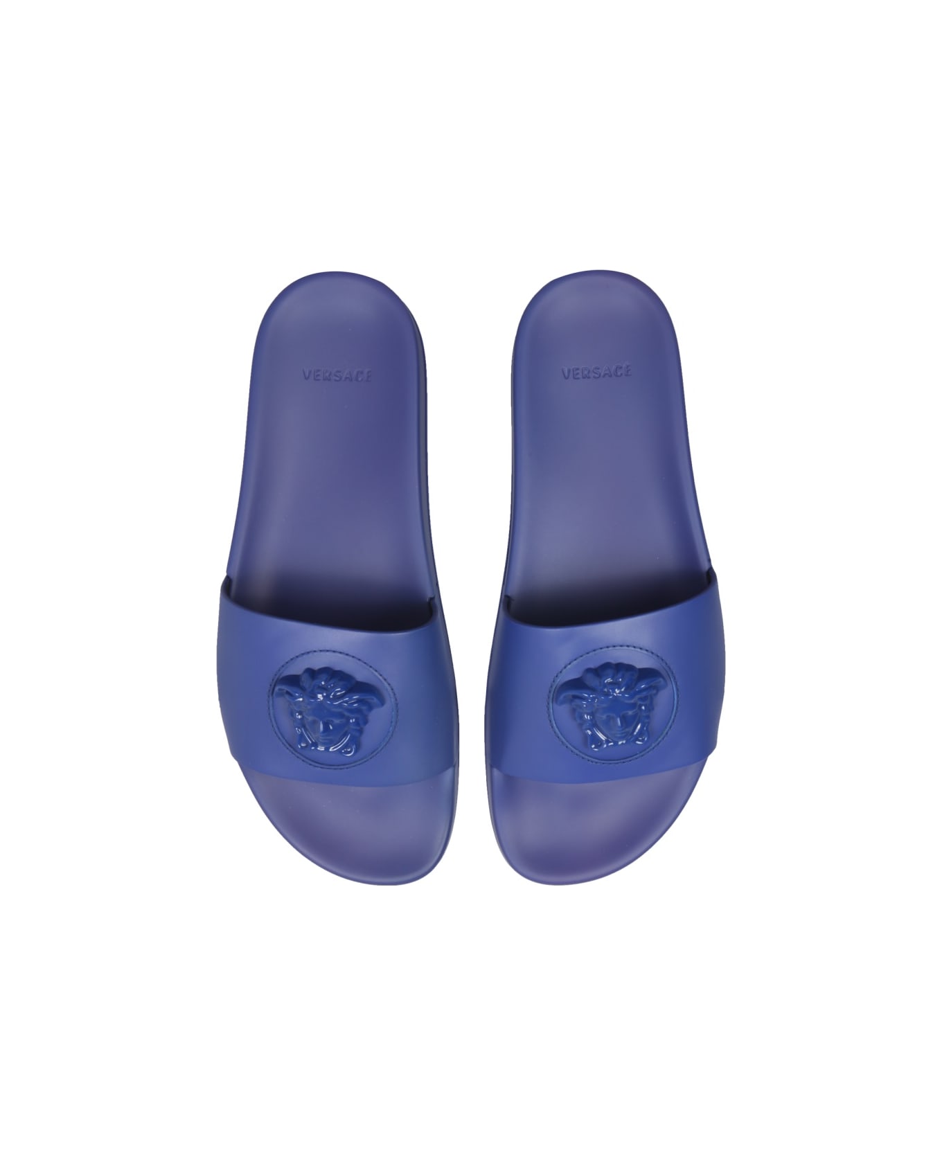 Versace The Medusa Slide Sandals - BLUE