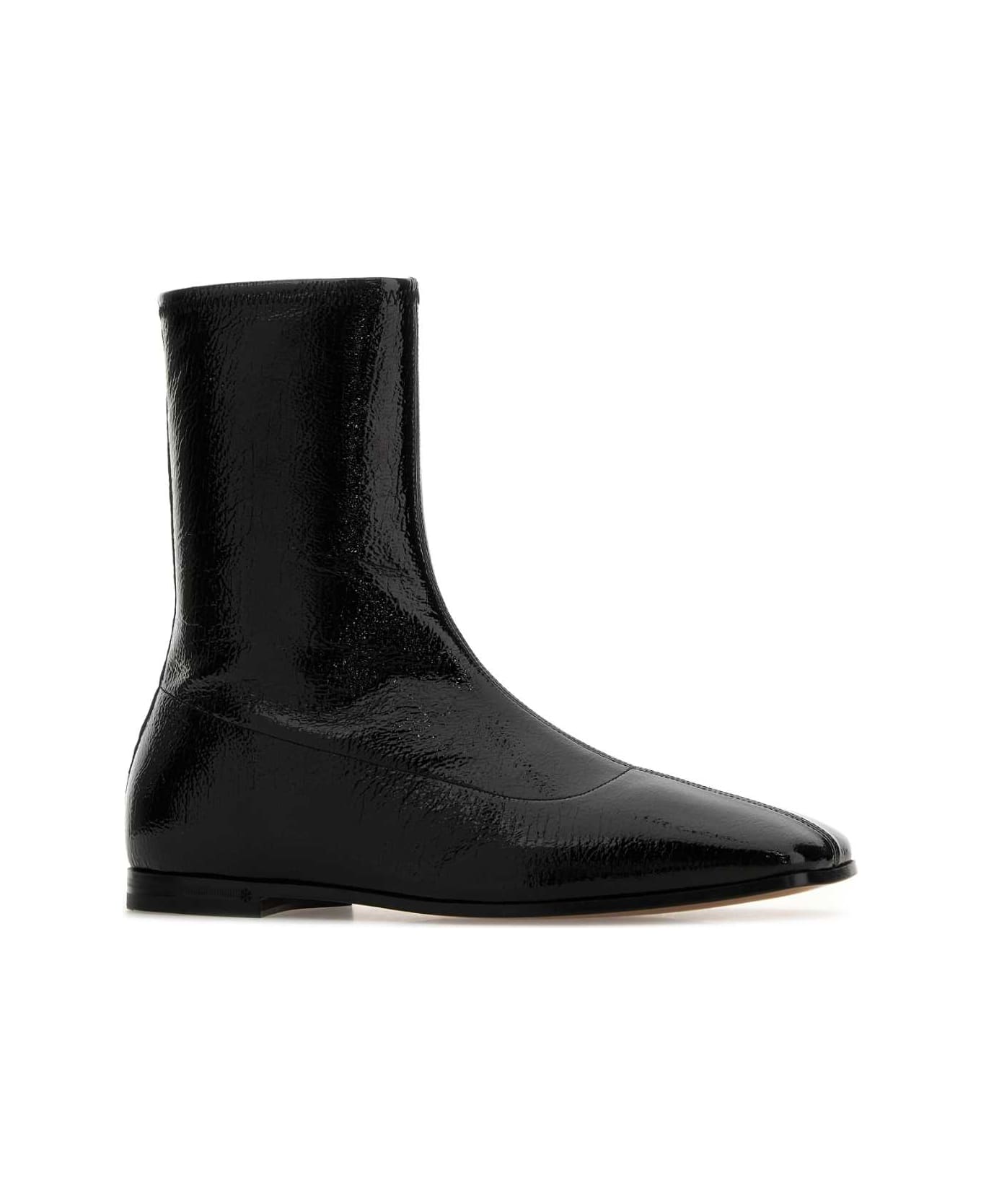 Valentino Garavani Black Leather Vlogo Signature Boots - NERO