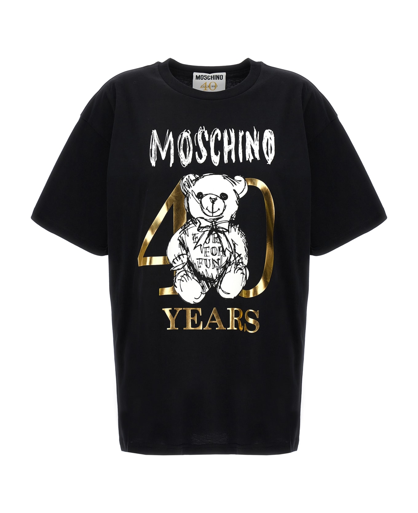 Moschino 'teddy 40 Years Of Love' T-shirt - Black
