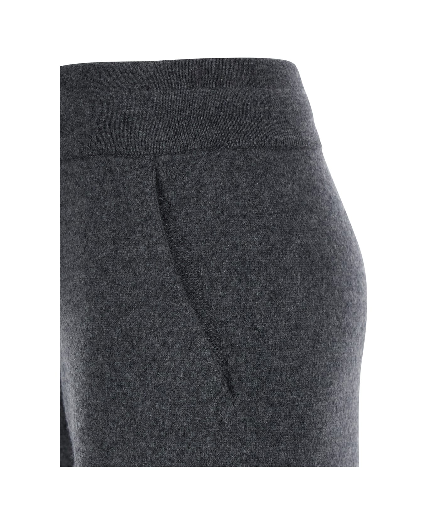 Thom Browne Grey Pants With Drawstring In Cashmere Woman - Grey