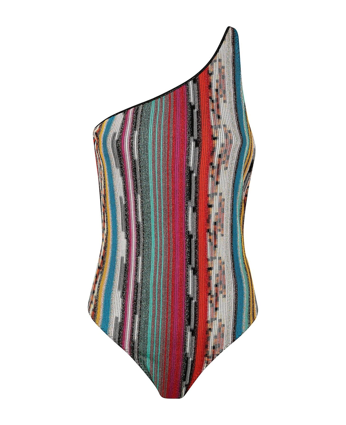 Missoni One-shoulder One-piece Swimsuit - Red