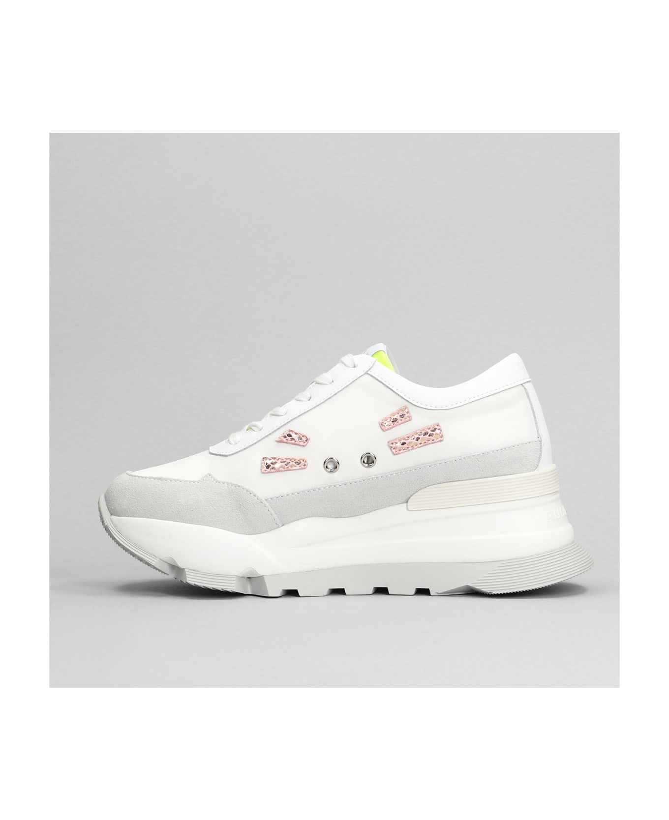 Ruco Line Aki Sneakers In White Suede And Fabric - white スニーカー