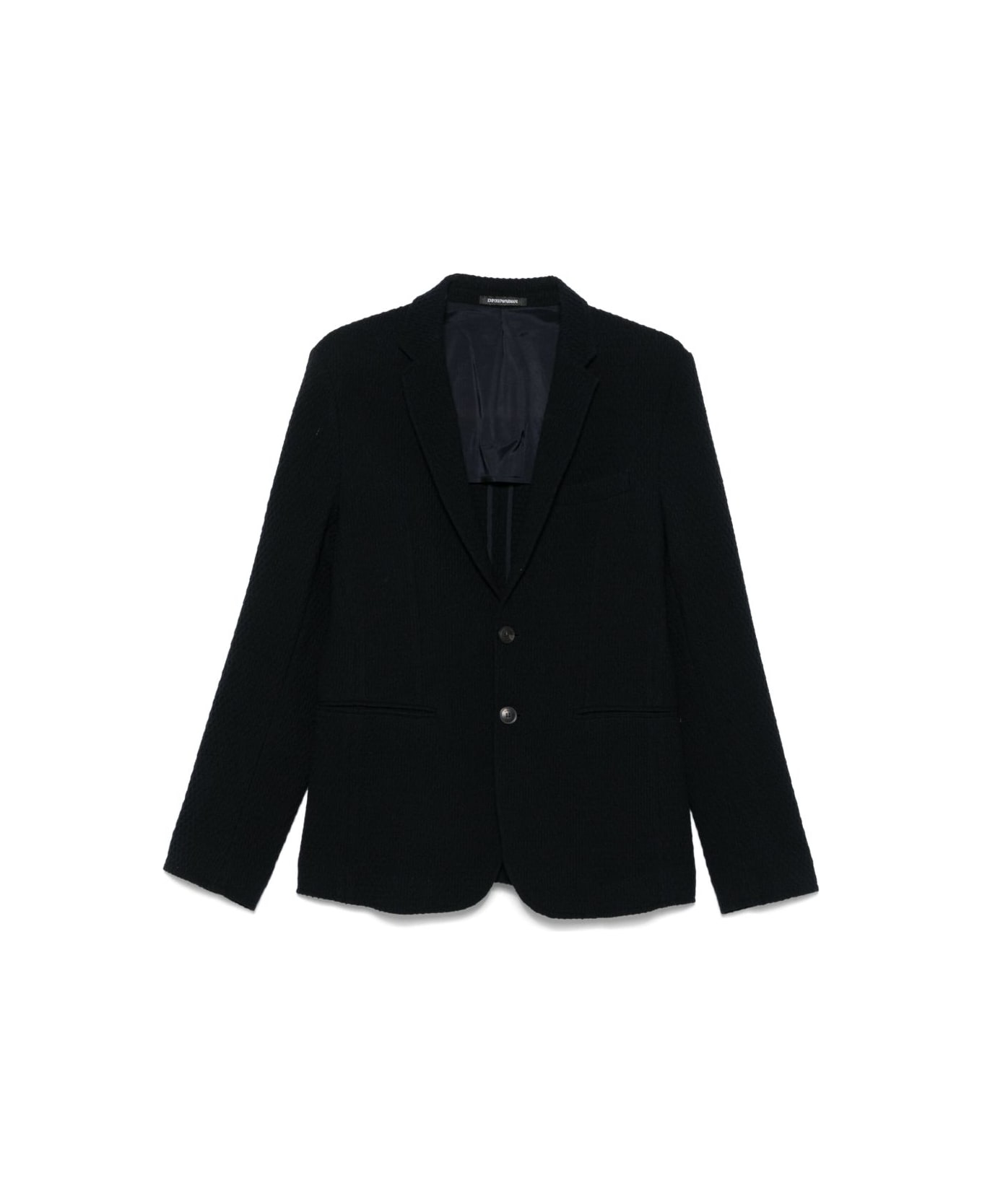 Emporio Armani Wool Single-breasted Jacket - Blue